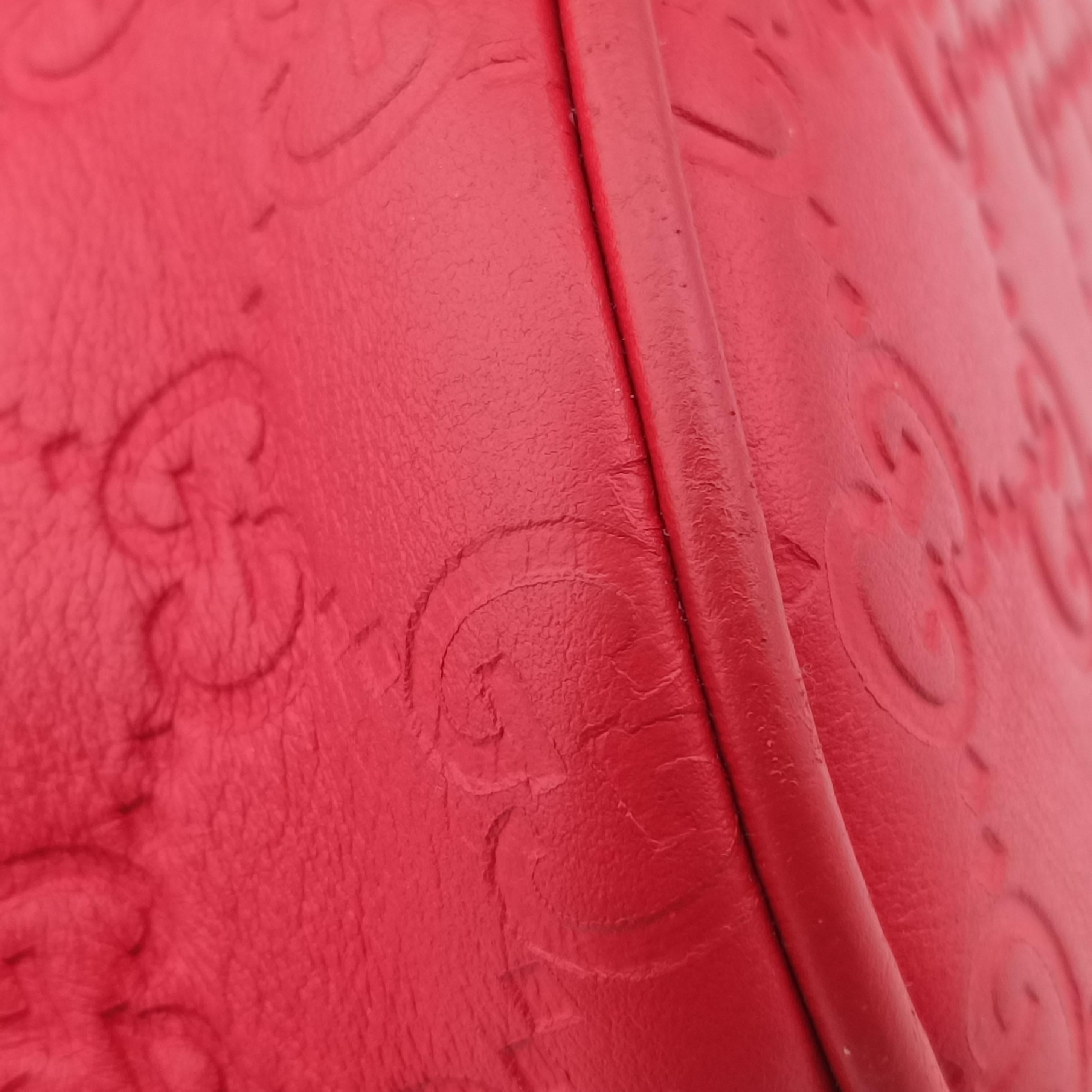 Pre-owned Gucci Microguccissima dome Red Leather 341504 shoulderbag | stylenewstar