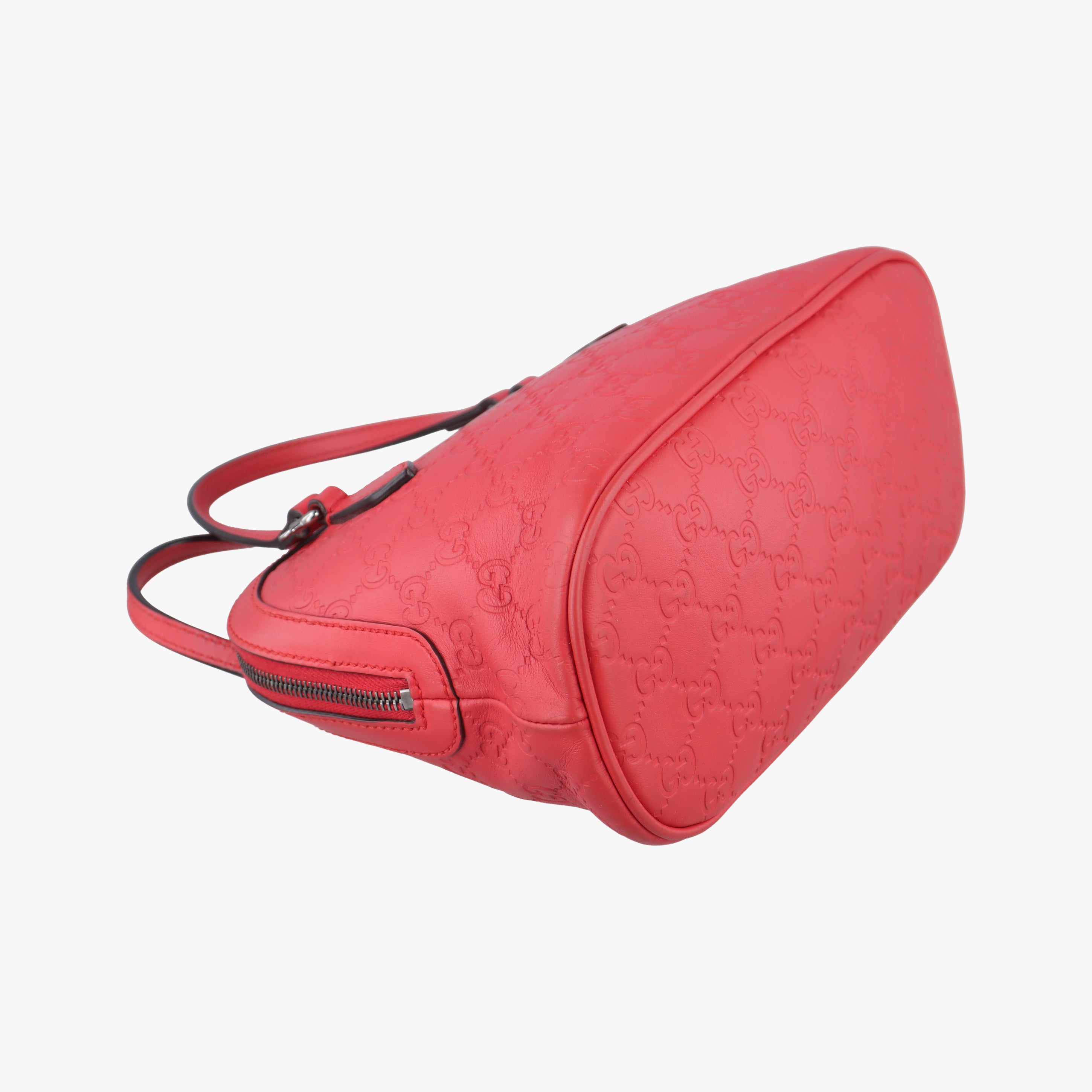 Pre-owned Gucci Microguccissima dome Red Leather 341504 shoulderbag | stylenewstar