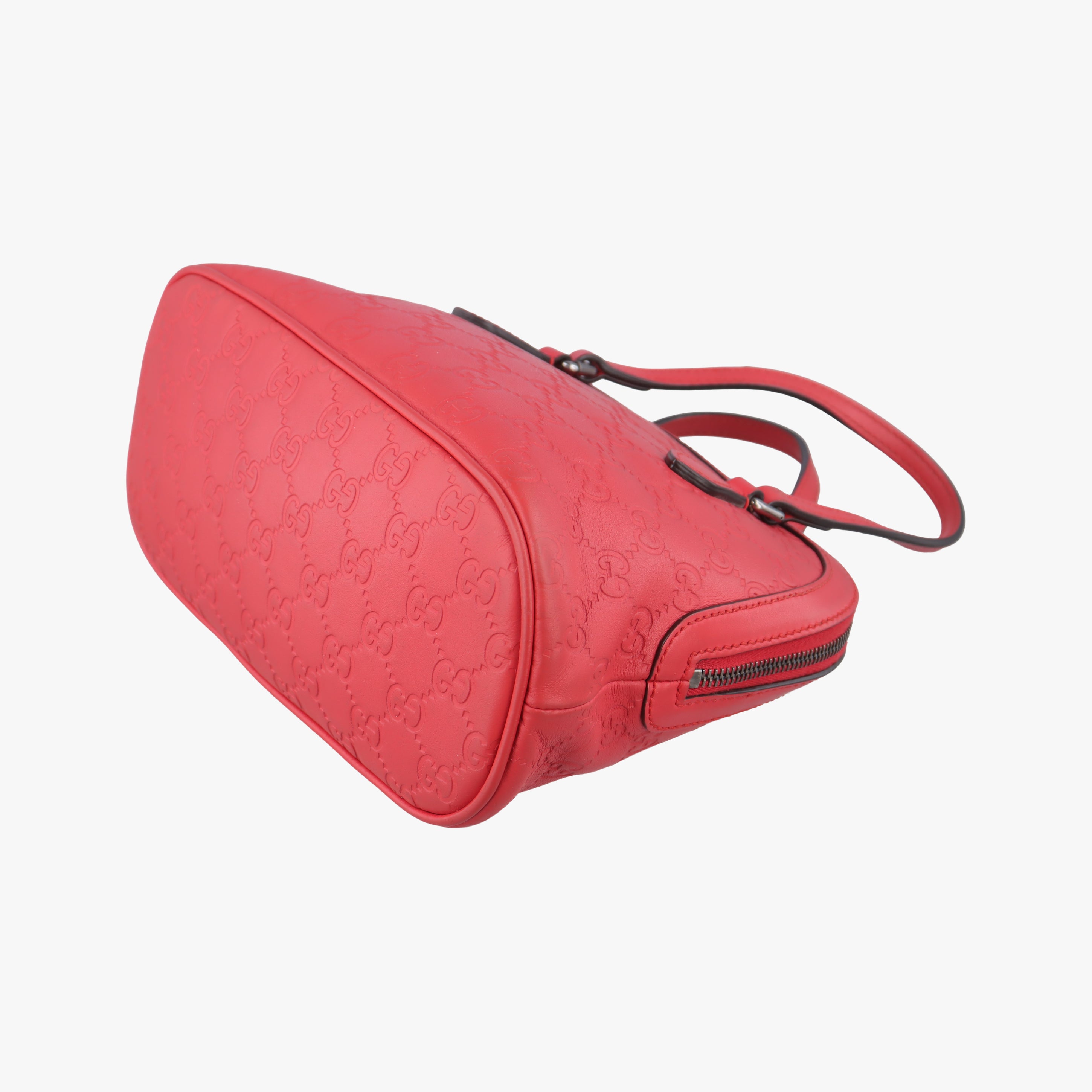 Pre-owned Gucci Microguccissima dome Red Leather 341504 shoulderbag | stylenewstar