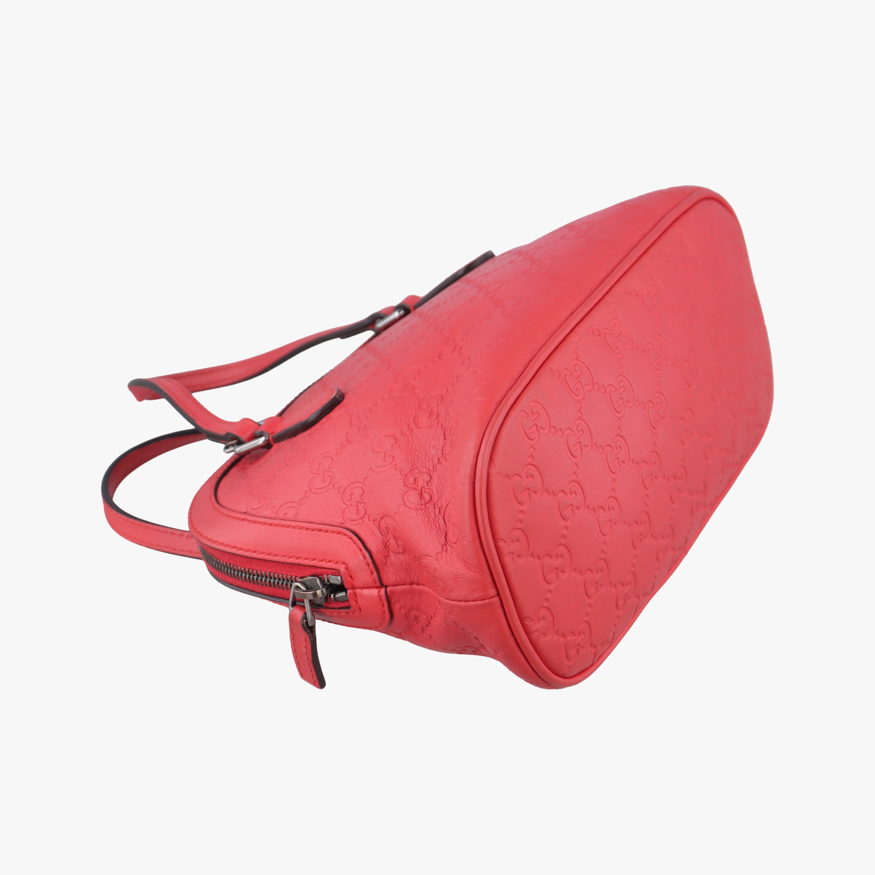 Pre-owned Gucci Microguccissima dome Red Leather 341504 shoulderbag | stylenewstar