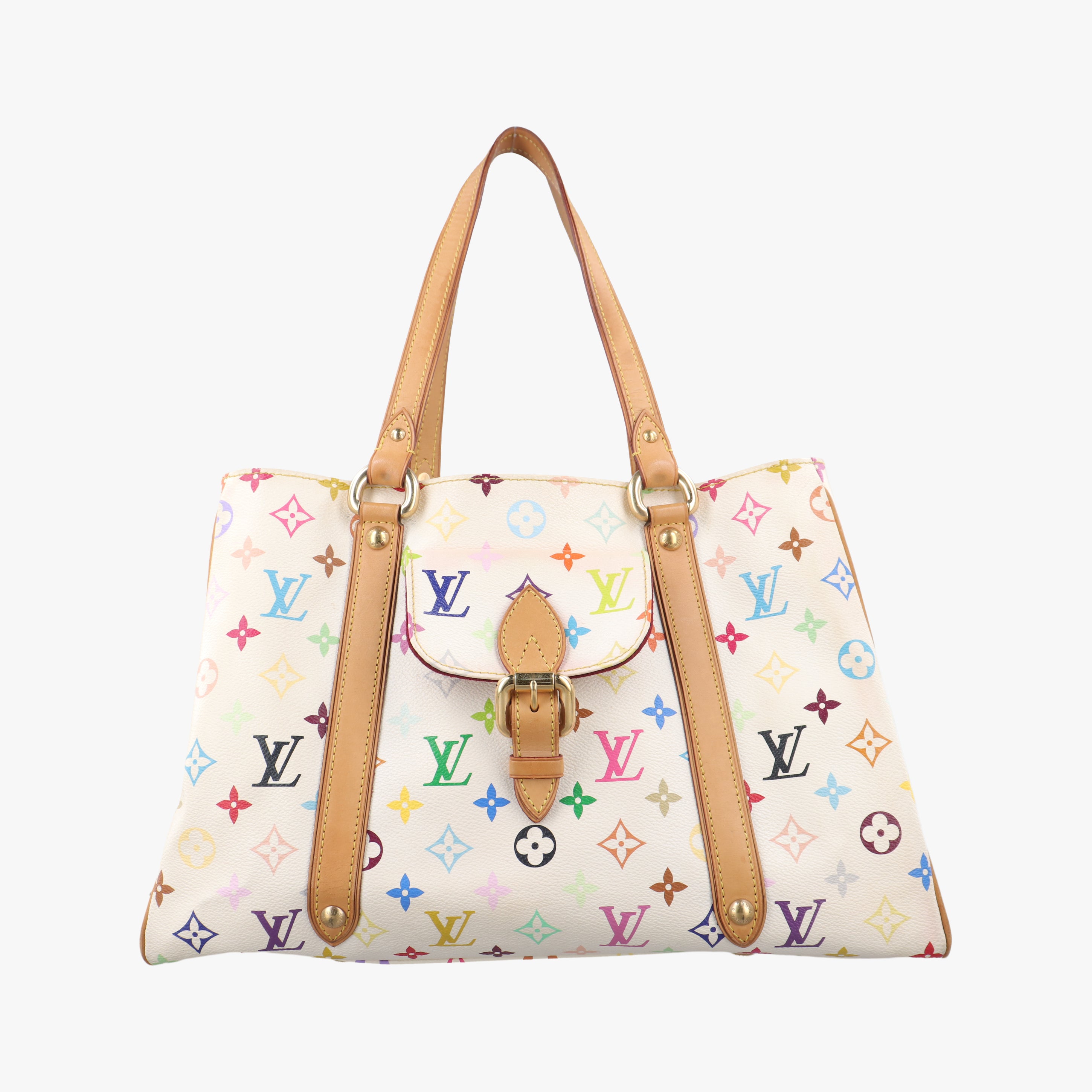 Vintage Louis Vuitton AURELIA MM white Monogram Multicolor M40094 shoulderbag | stylenewstar