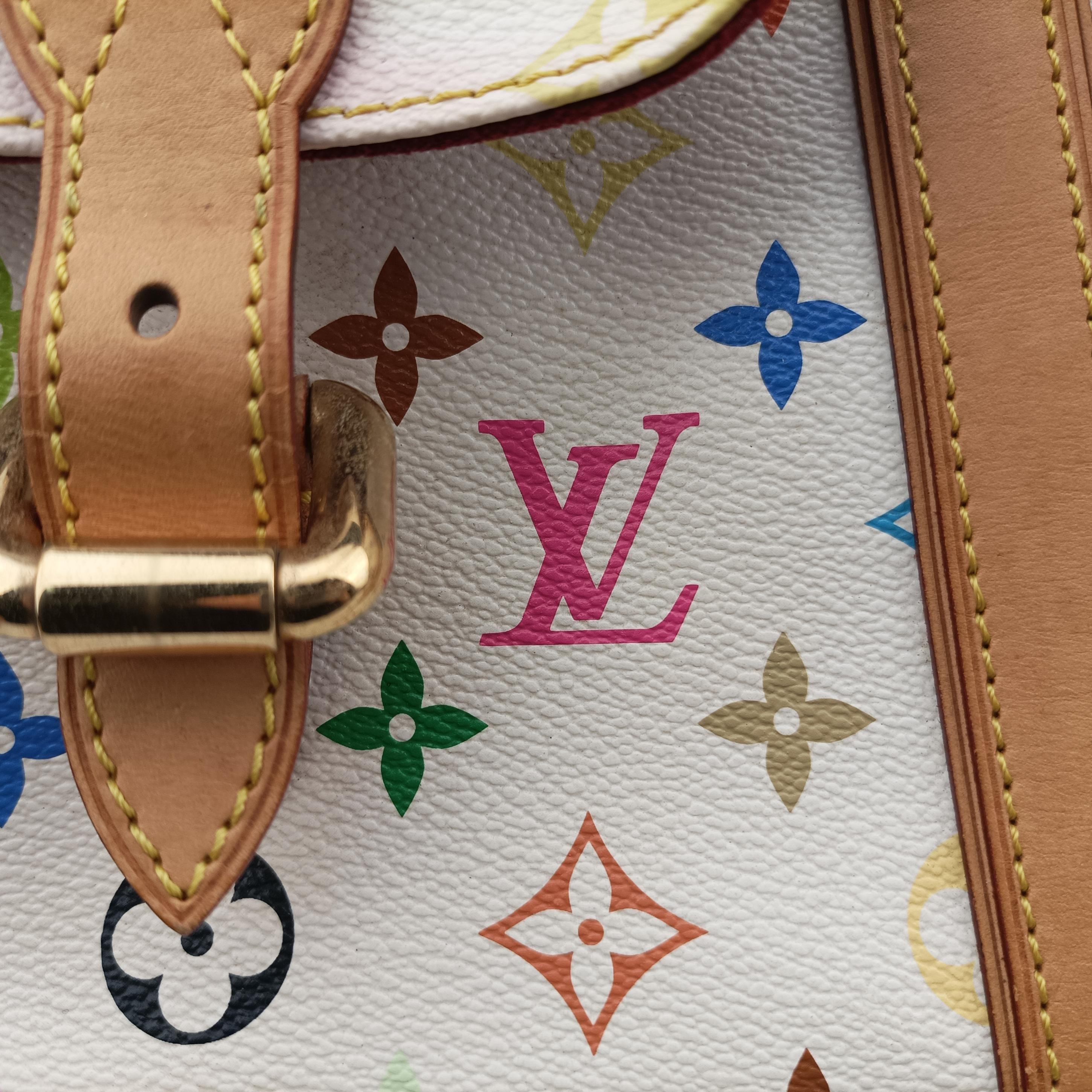 Vintage Louis Vuitton AURELIA MM white Monogram Multicolor M40094 shoulderbag | stylenewstar