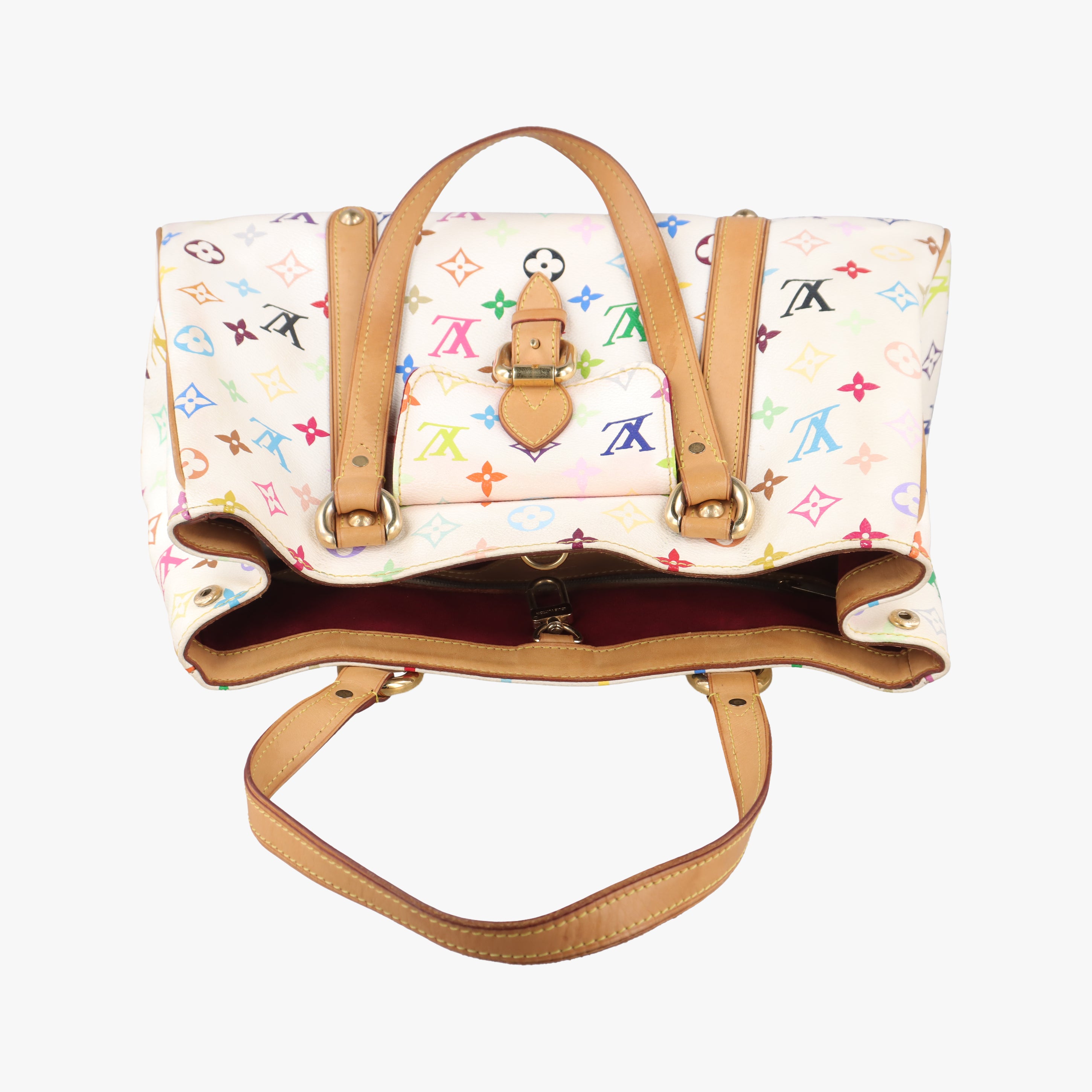 Vintage Louis Vuitton AURELIA MM white Monogram Multicolor M40094 shoulderbag | stylenewstar