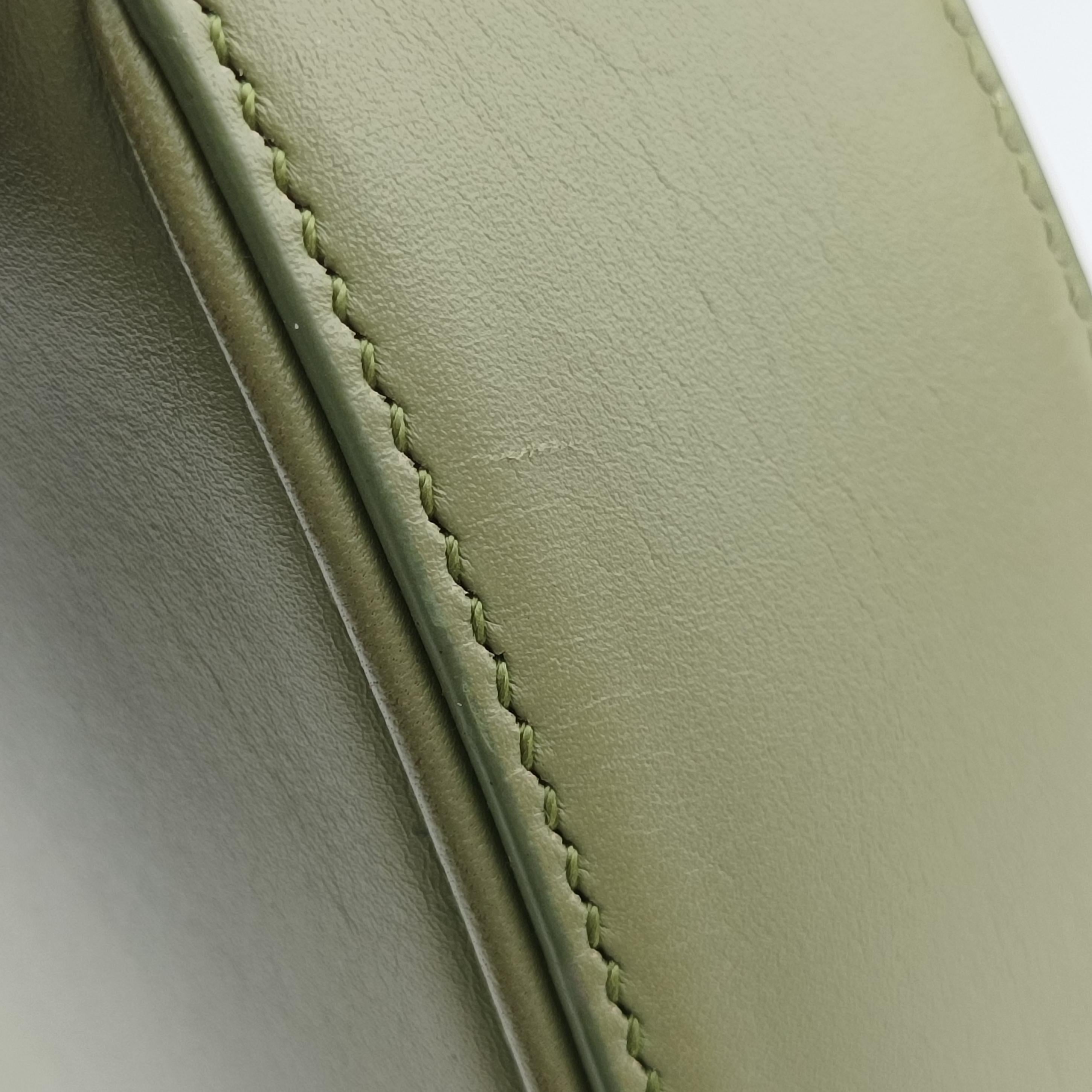 Secondhand Yves Saint Laurent LE 5 a 7Mini Hobo Green Leather 657228 shoulderbag | stylenewstar