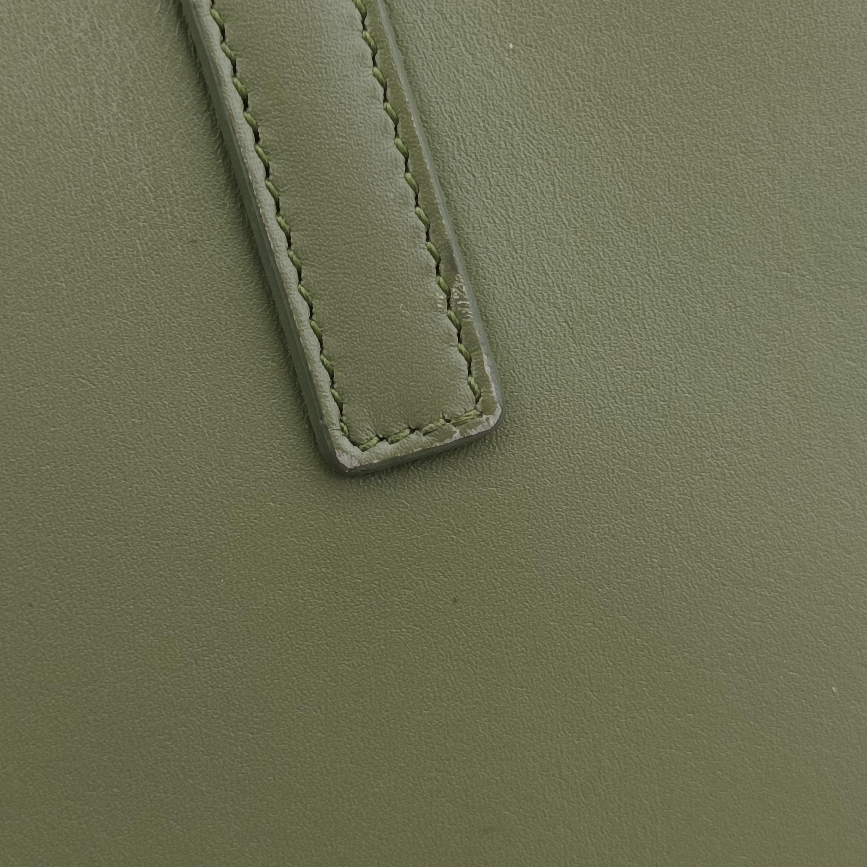 Secondhand Yves Saint Laurent LE 5 a 7Mini Hobo Green Leather 657228 shoulderbag | stylenewstar