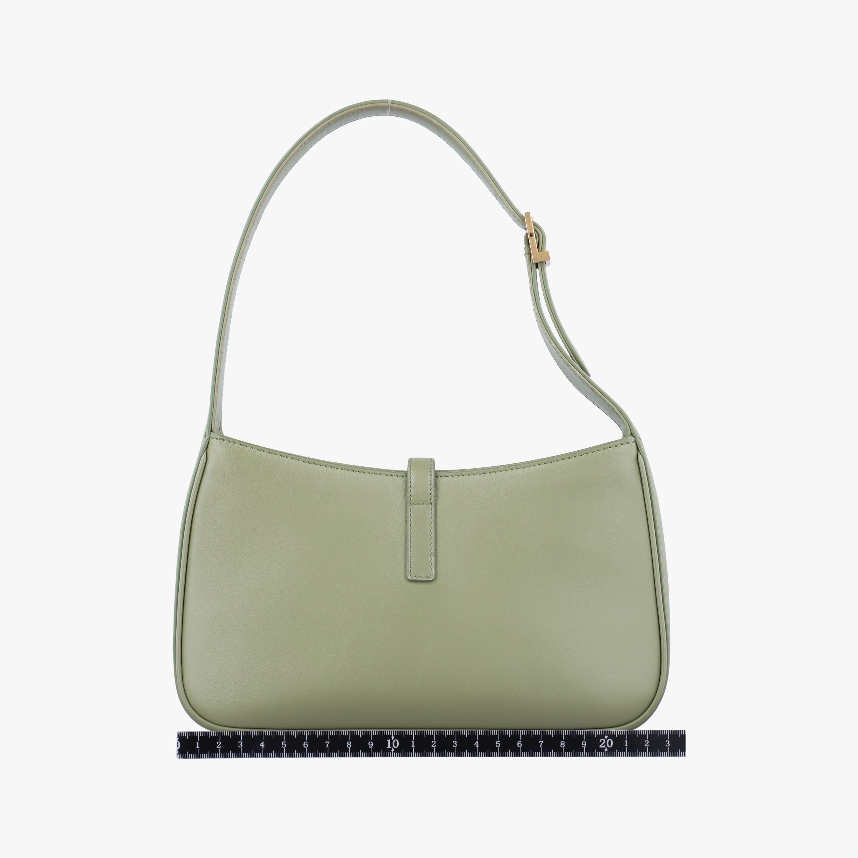 Secondhand Yves Saint Laurent LE 5 a 7Mini Hobo Green Leather 657228 shoulderbag | stylenewstar