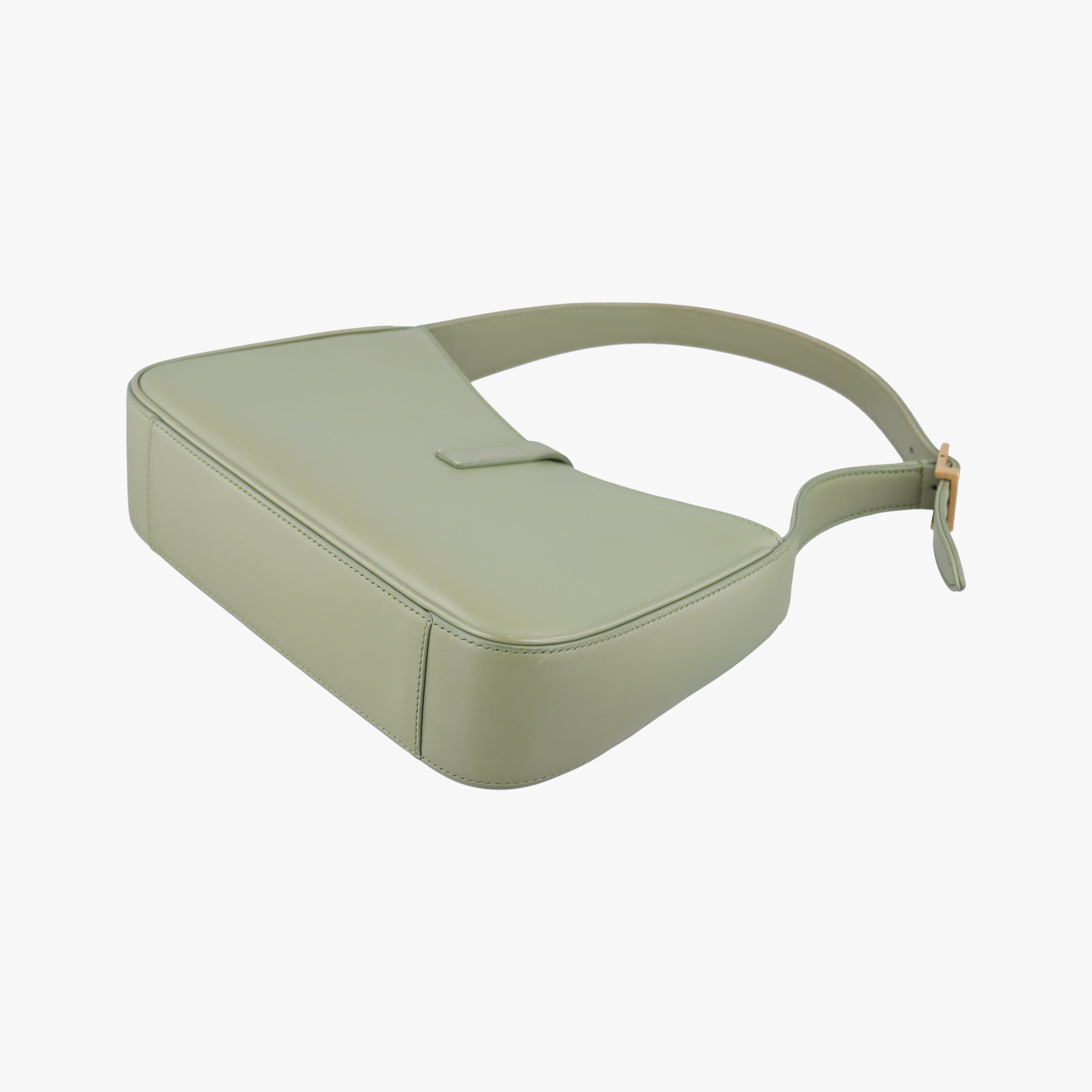 Secondhand Yves Saint Laurent LE 5 a 7Mini Hobo Green Leather 657228 shoulderbag | stylenewstar