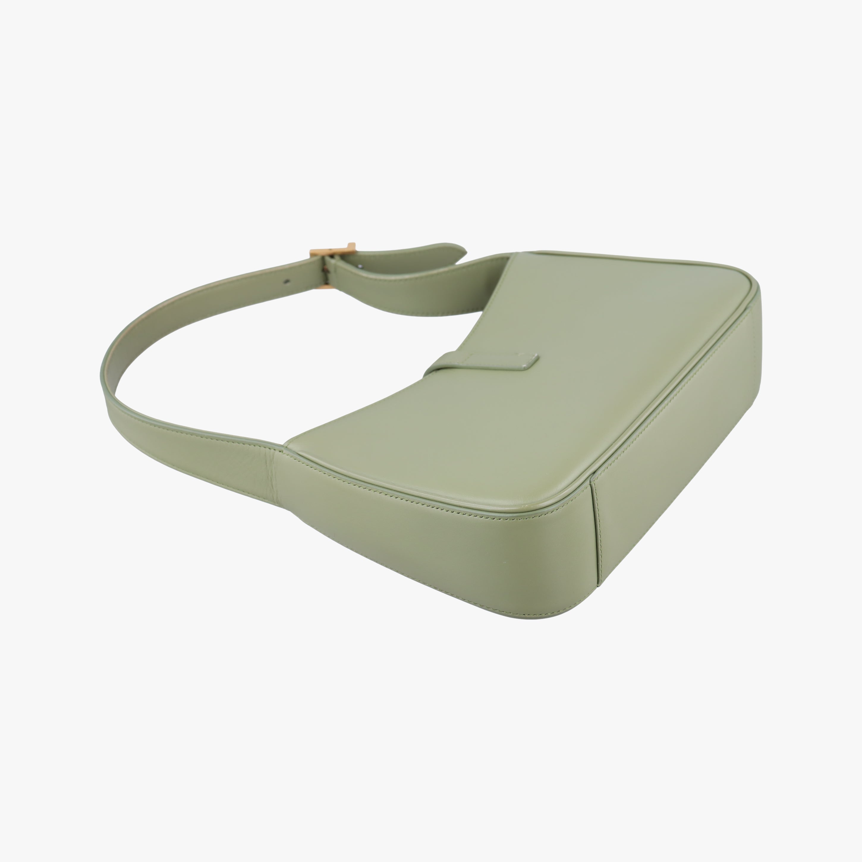 Secondhand Yves Saint Laurent LE 5 a 7Mini Hobo Green Leather 657228 shoulderbag | stylenewstar