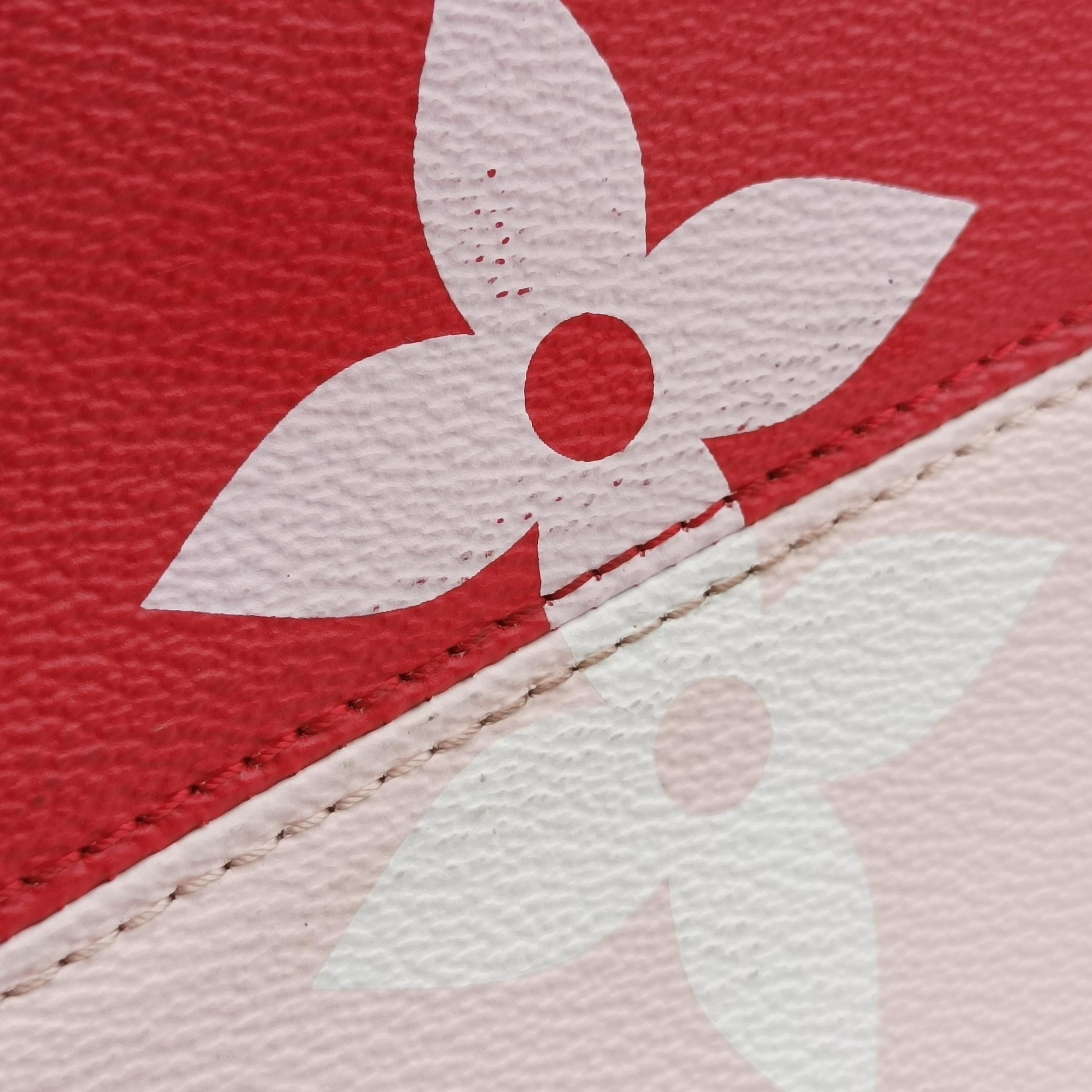 Pre-owned Louis Vuitton On The Go GM ROUGE Monogram Giant M44569 shoulderbag | stylenewstar