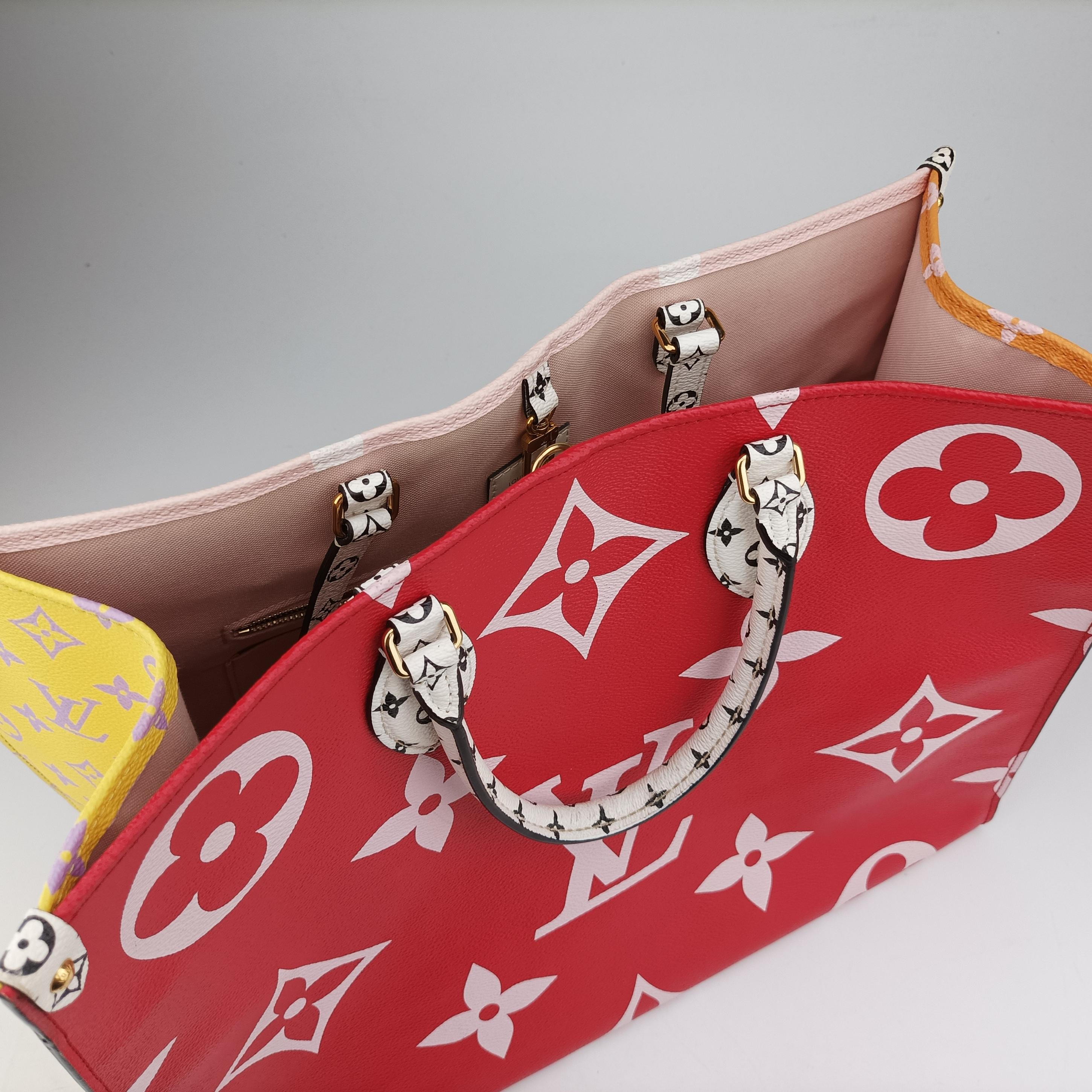 Pre-owned Louis Vuitton On The Go GM ROUGE Monogram Giant M44569 shoulderbag | stylenewstar