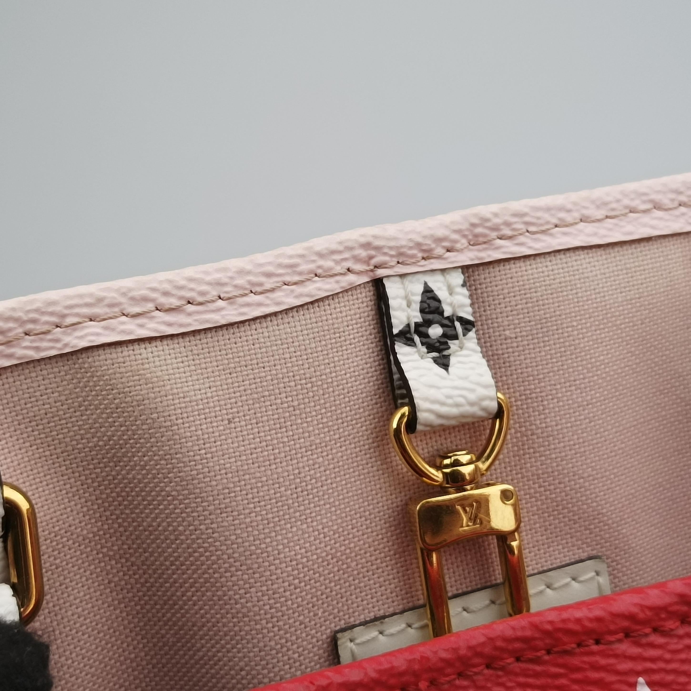 Pre-owned Louis Vuitton On The Go GM ROUGE Monogram Giant M44569 shoulderbag | stylenewstar