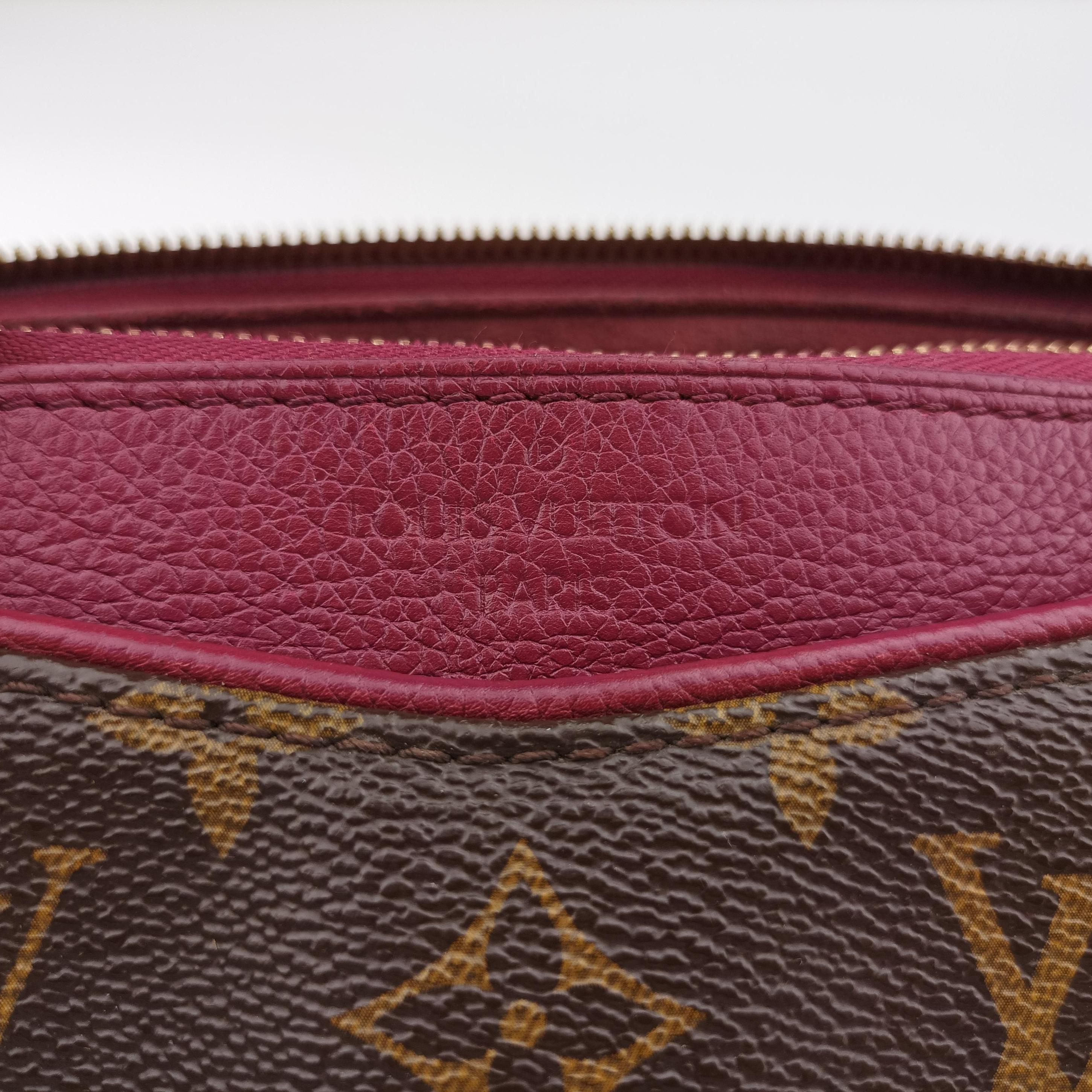 Pre-owned Louis Vuitton PALLAS brown×MARRON Monogram Canvas×calf leather M50067 shoulderbag | stylenewstar