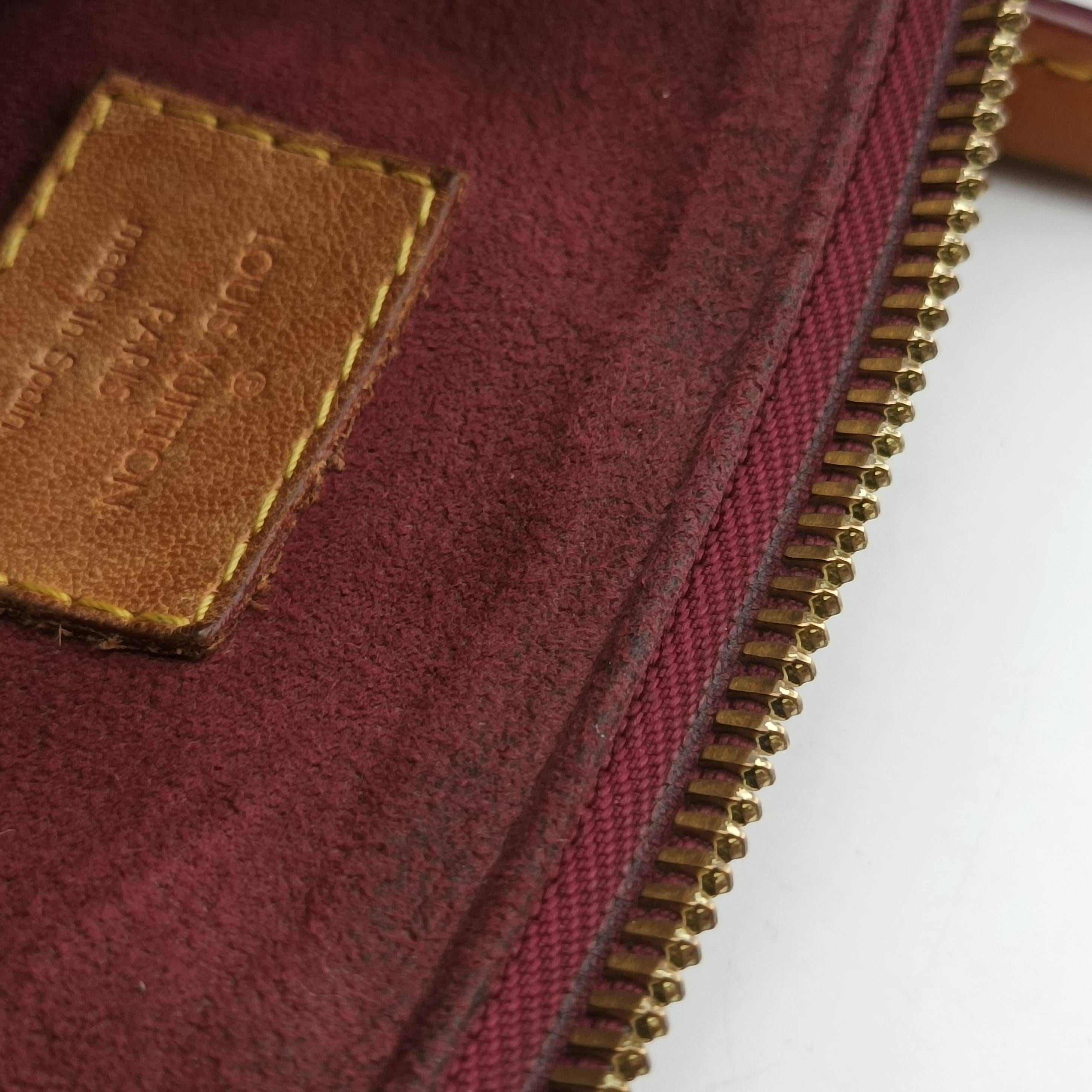 Pre-owned Louis Vuitton PALLAS brown×MARRON Monogram Canvas×calf leather M50067 shoulderbag | stylenewstar
