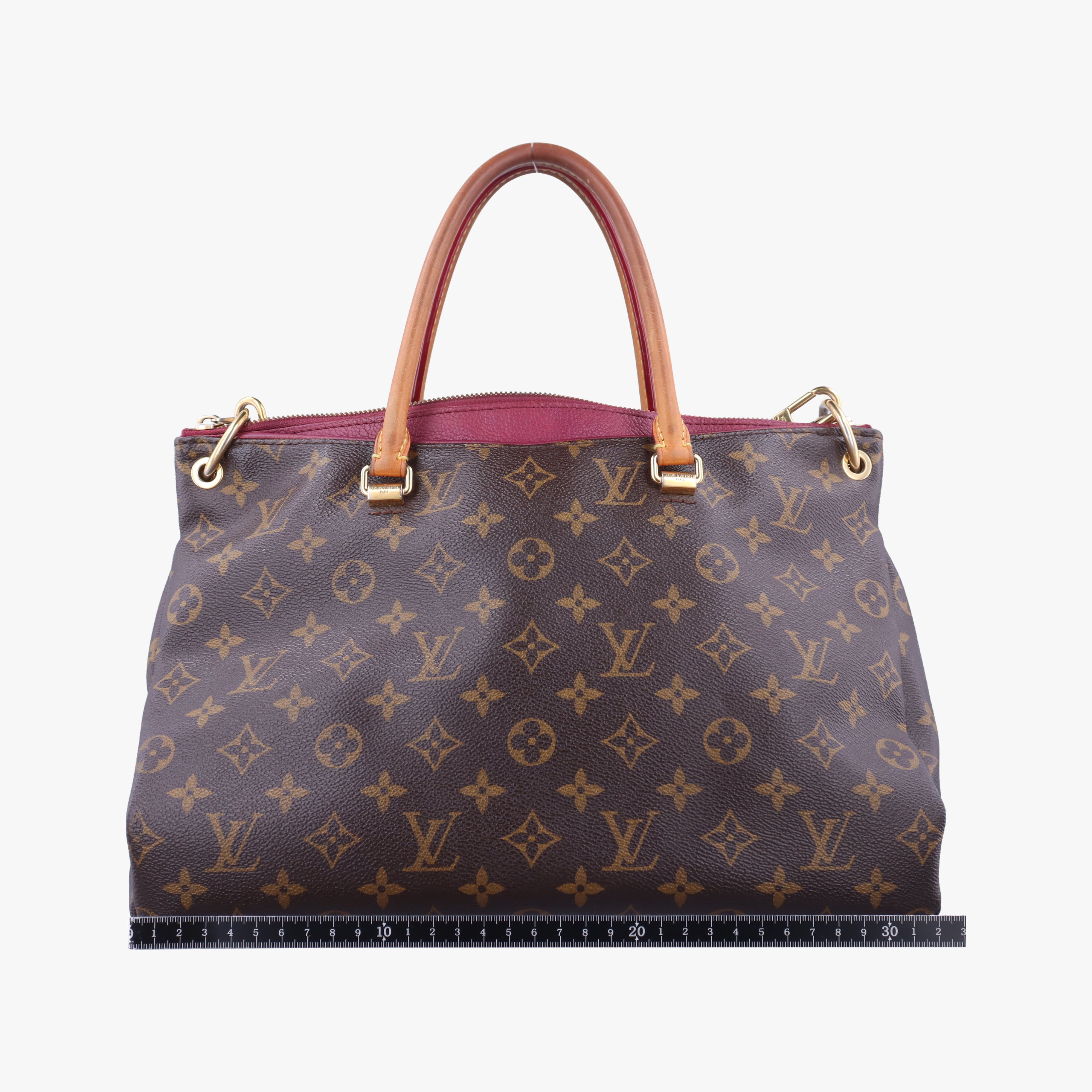 Pre-owned Louis Vuitton PALLAS brown×MARRON Monogram Canvas×calf leather M50067 shoulderbag | stylenewstar