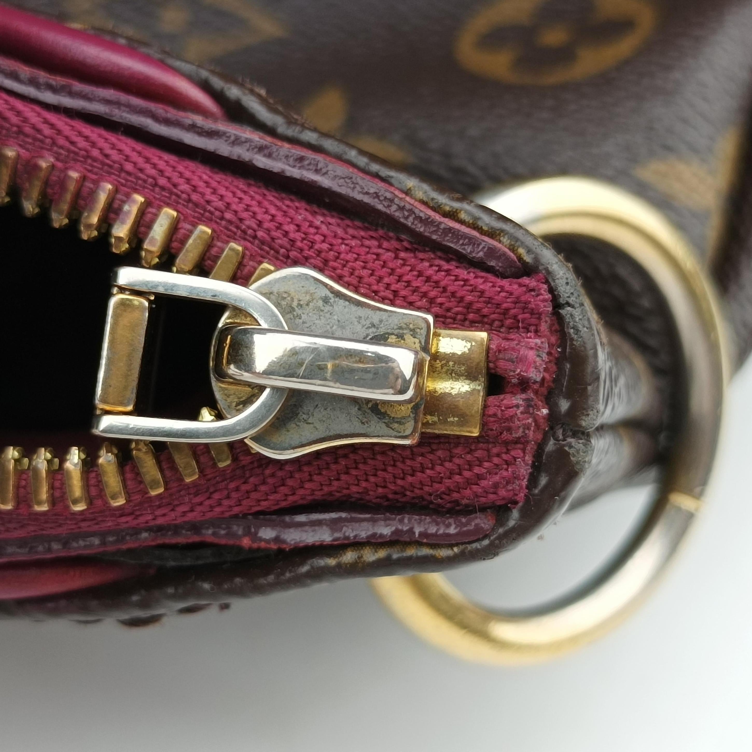 Pre-owned Louis Vuitton PALLAS brown×MARRON Monogram Canvas×calf leather M50067 shoulderbag | stylenewstar