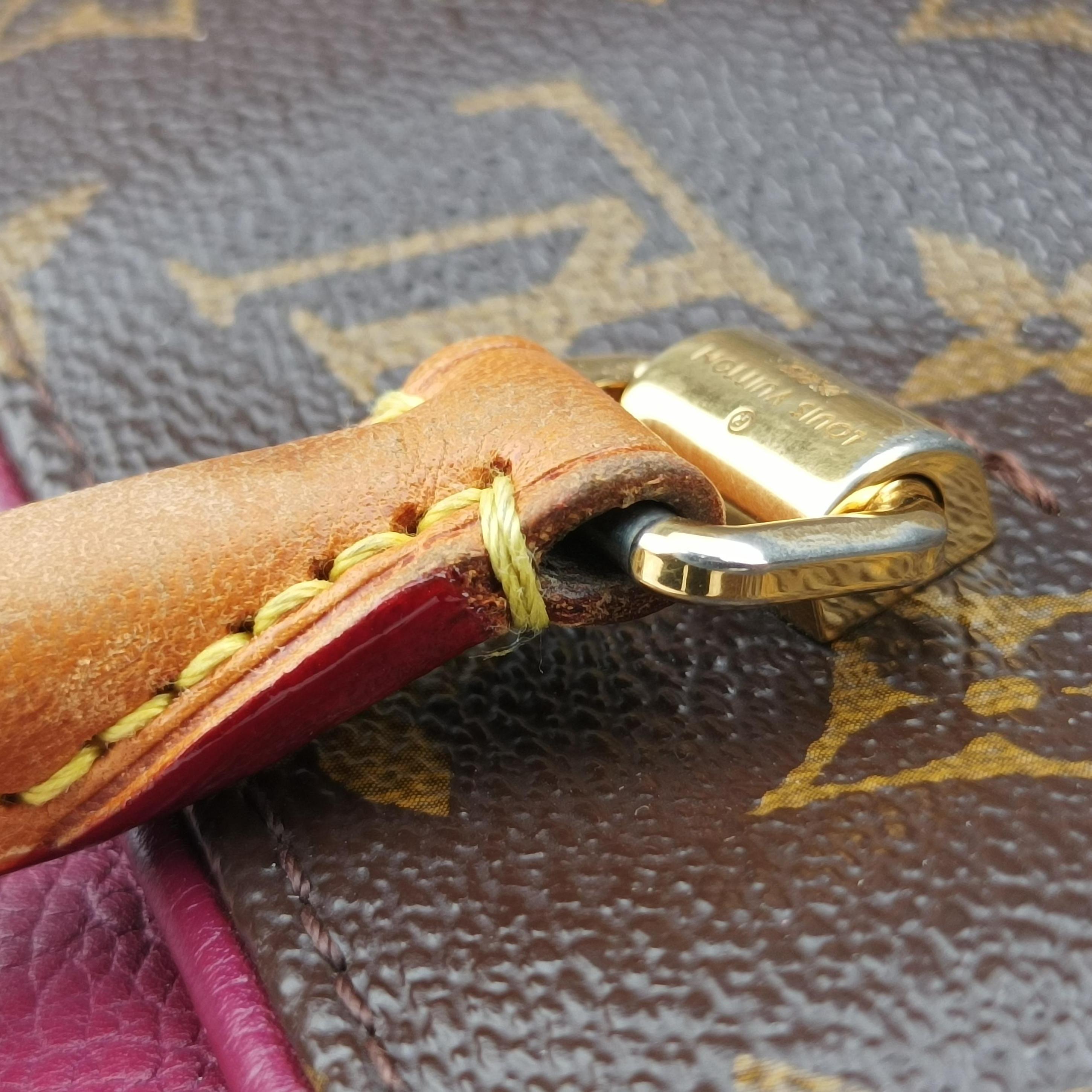 Pre-owned Louis Vuitton PALLAS brown×MARRON Monogram Canvas×calf leather M50067 shoulderbag | stylenewstar