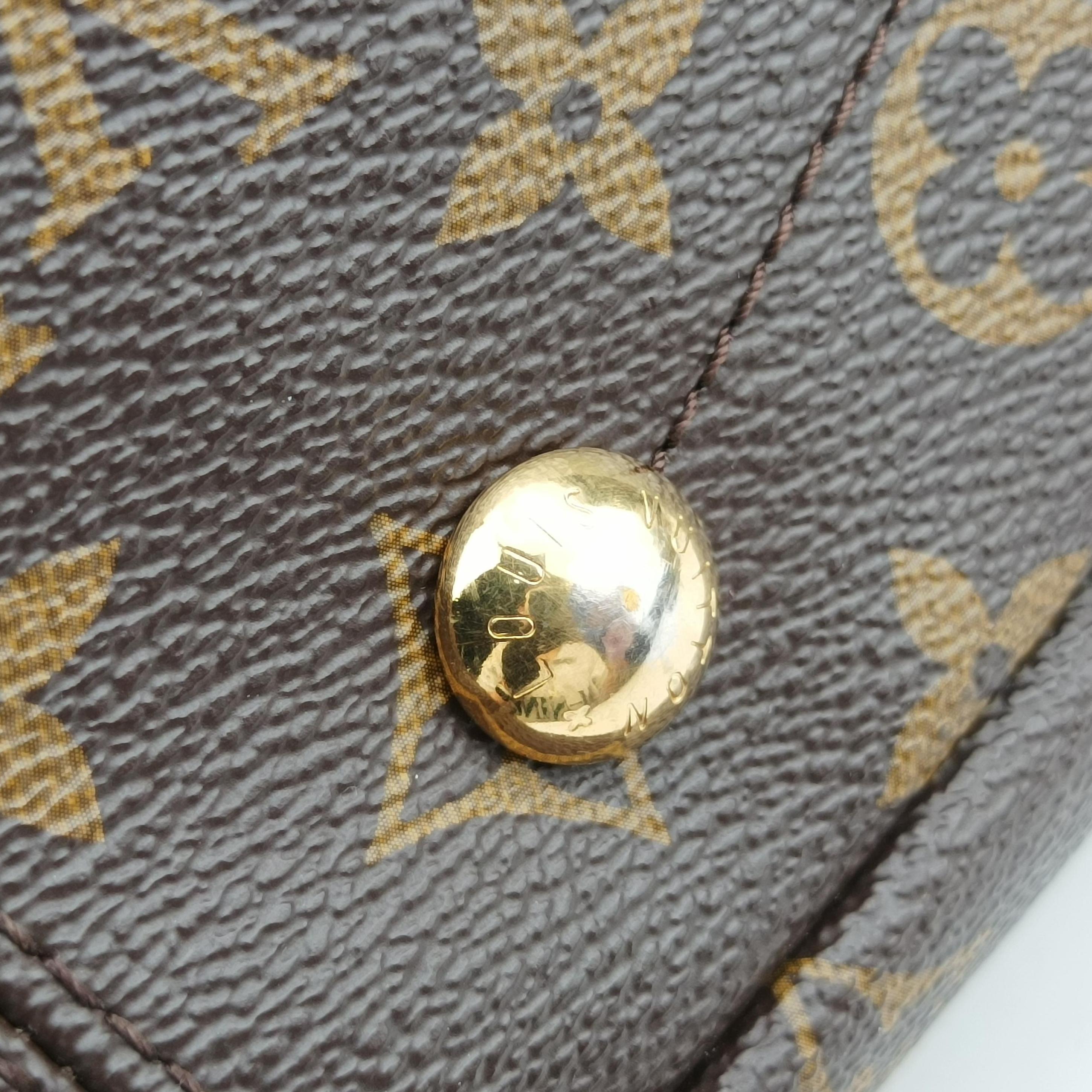 Pre-owned Louis Vuitton PALLAS brown×MARRON Monogram Canvas×calf leather M50067 shoulderbag | stylenewstar