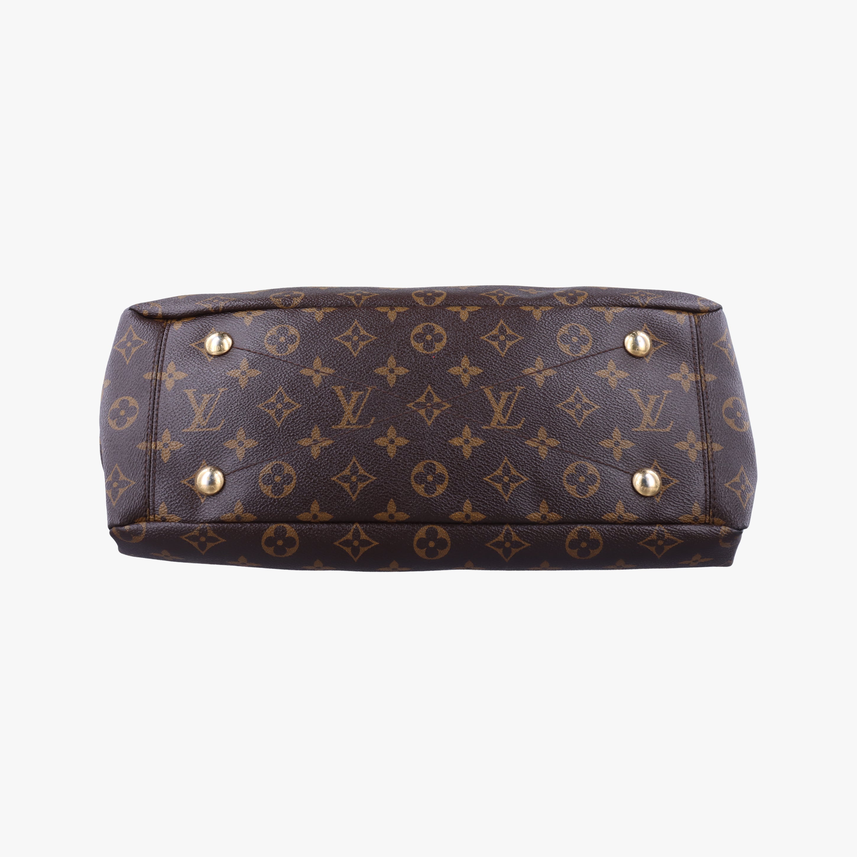 Pre-owned Louis Vuitton PALLAS brown×MARRON Monogram Canvas×calf leather M50067 shoulderbag | stylenewstar