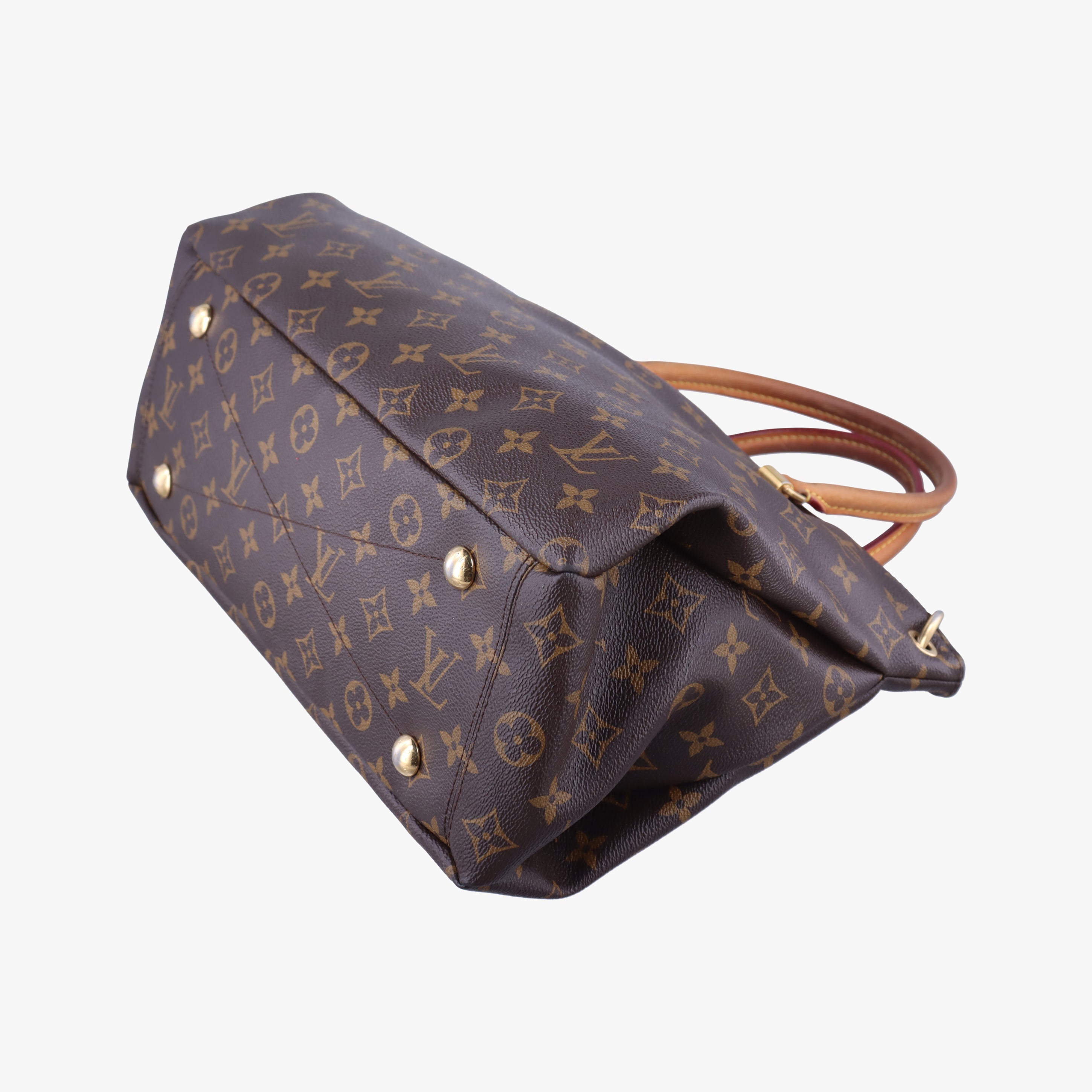 Pre-owned Louis Vuitton PALLAS brown×MARRON Monogram Canvas×calf leather M50067 shoulderbag | stylenewstar