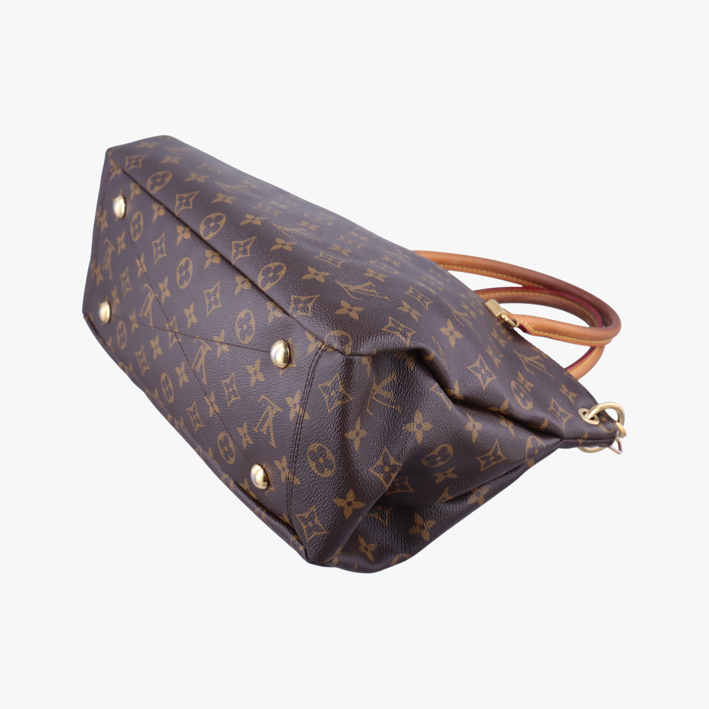 Pre-owned Louis Vuitton PALLAS brown×MARRON Monogram Canvas×calf leather M50067 shoulderbag | stylenewstar