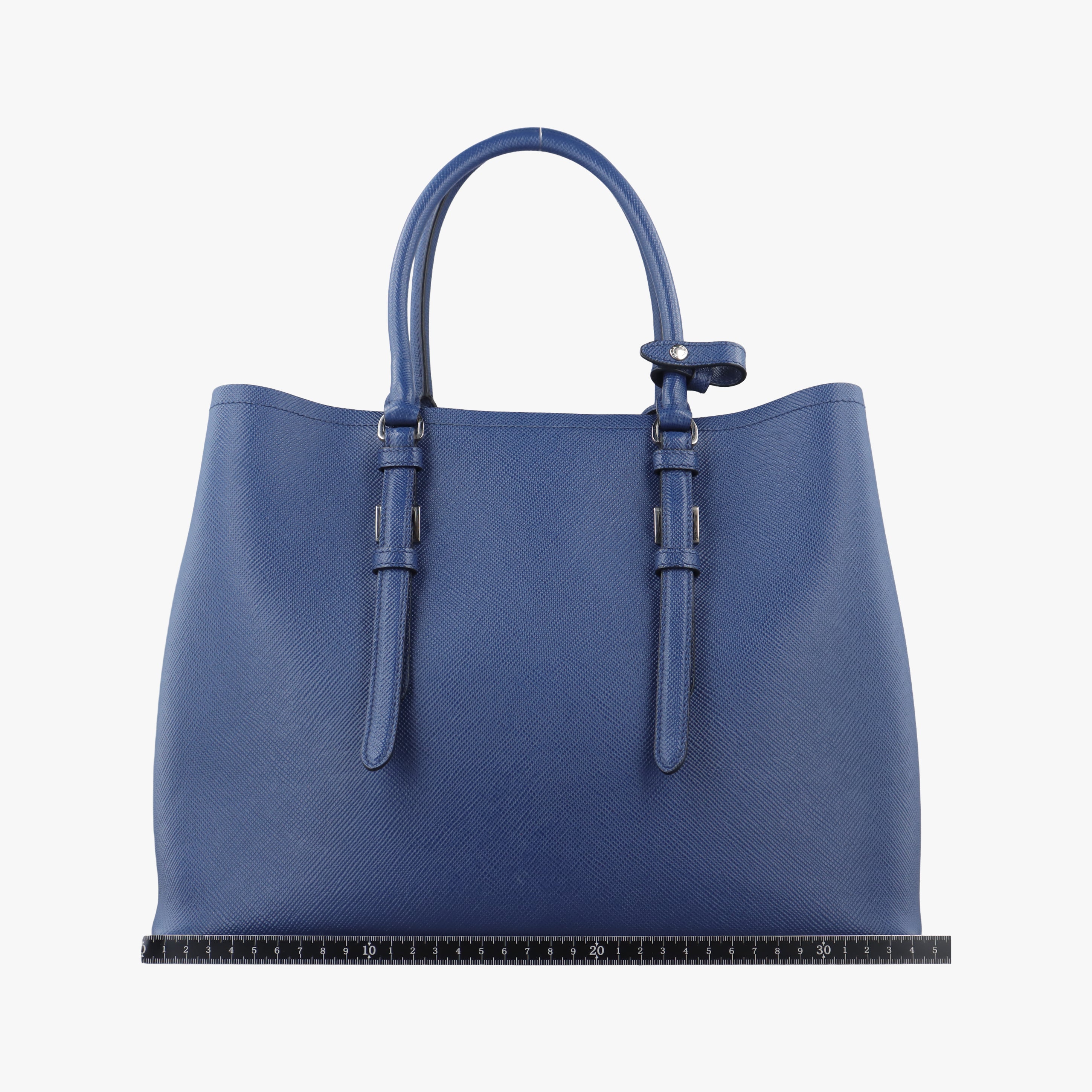 Pre-owned Prada double cuir Blue SAFFIANO Leather 1BG820 shoulderbag | stylenewstar