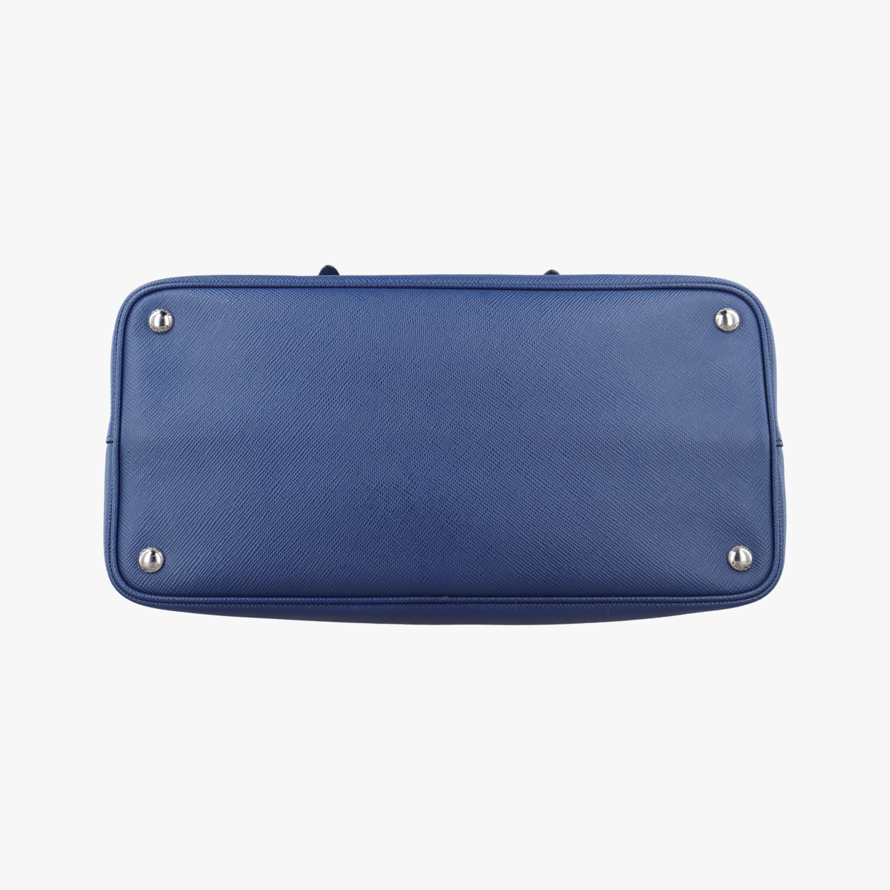 Pre-owned Prada double cuir Blue SAFFIANO Leather 1BG820 shoulderbag | stylenewstar