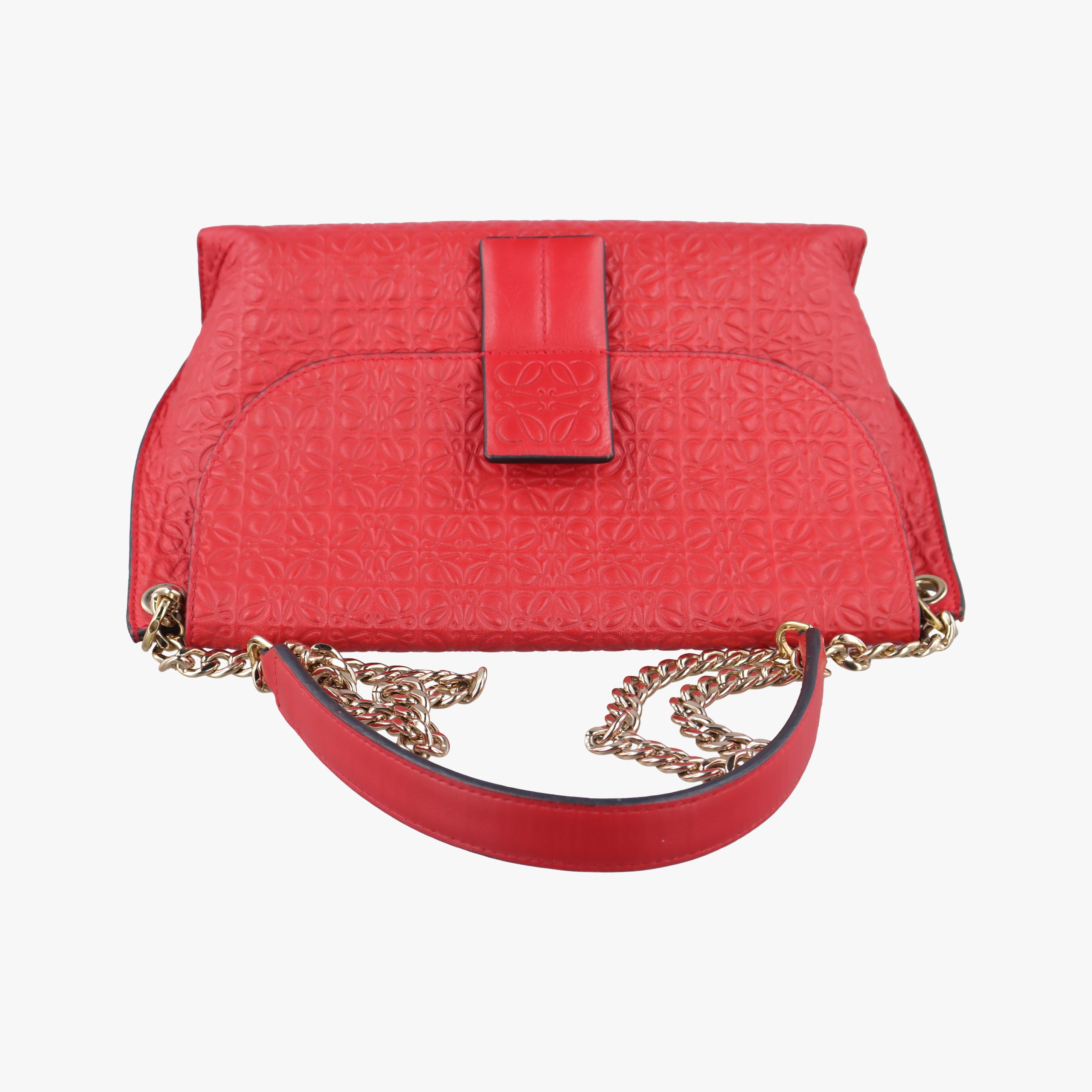 Pre-owned Loewe Avenue Red Leather  shoulderbag | stylenewstar