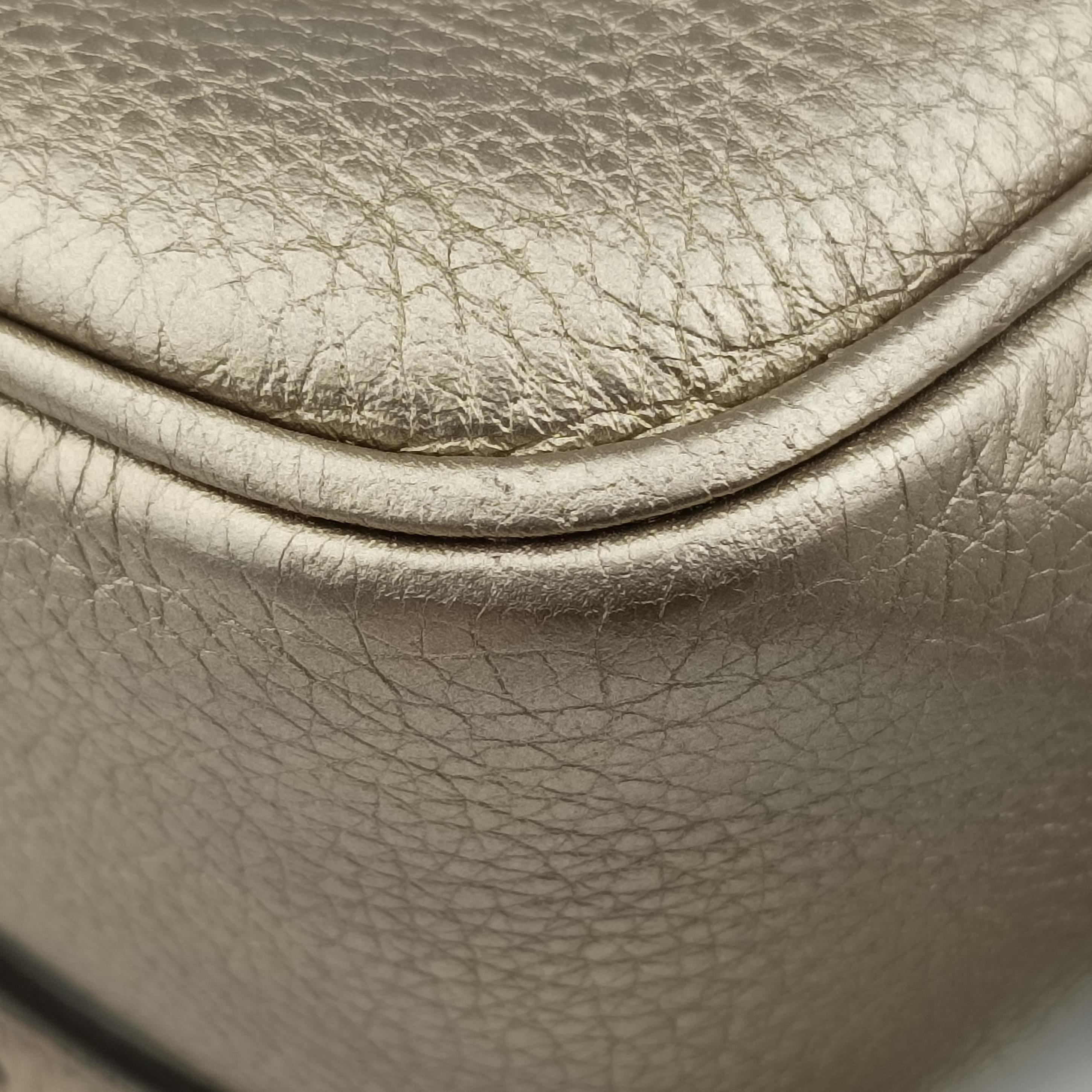 Pre-owned Gucci Soho Golden Leather 308364 shoulderbag | stylenewstar