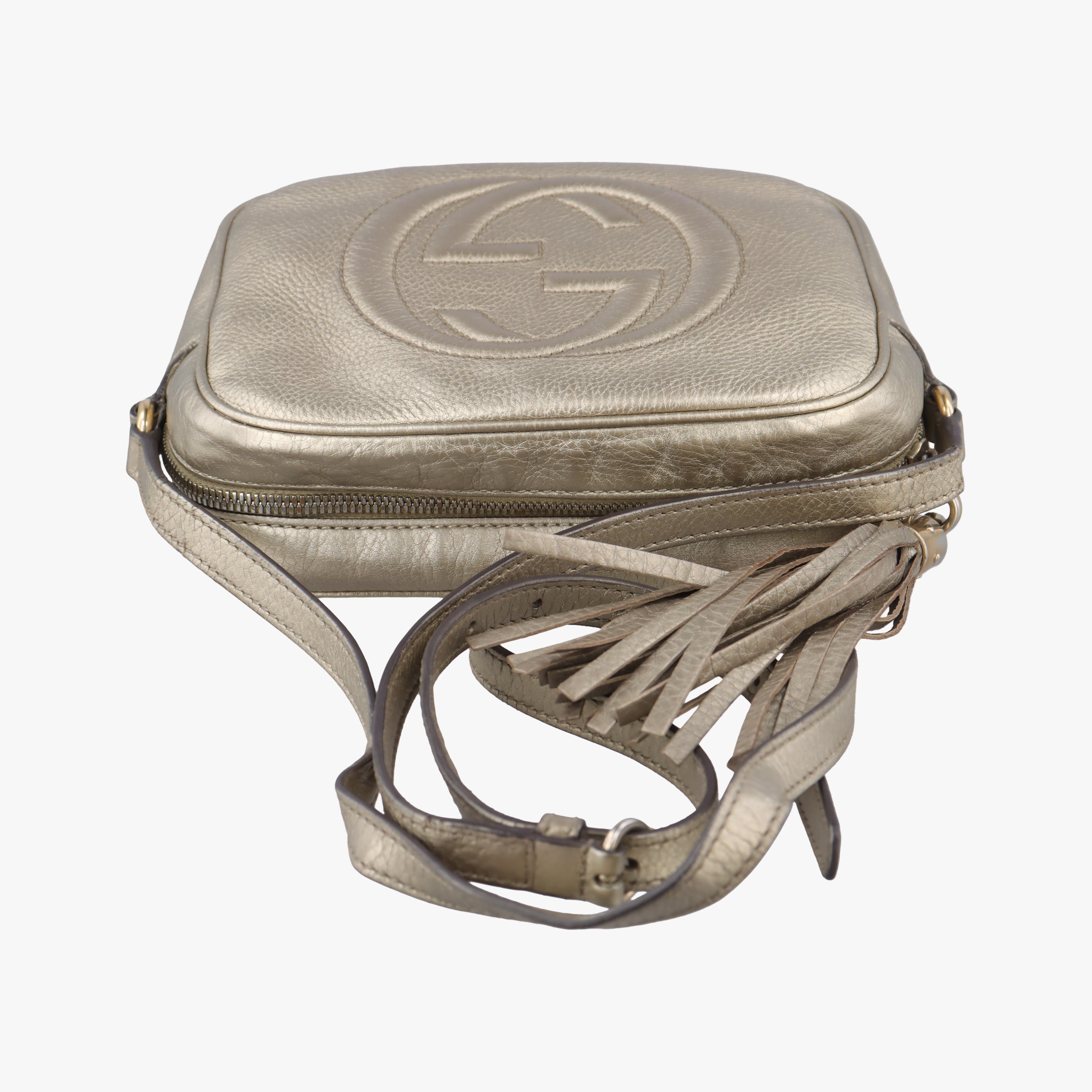 Pre-owned Gucci Soho Golden Leather 308364 shoulderbag | stylenewstar