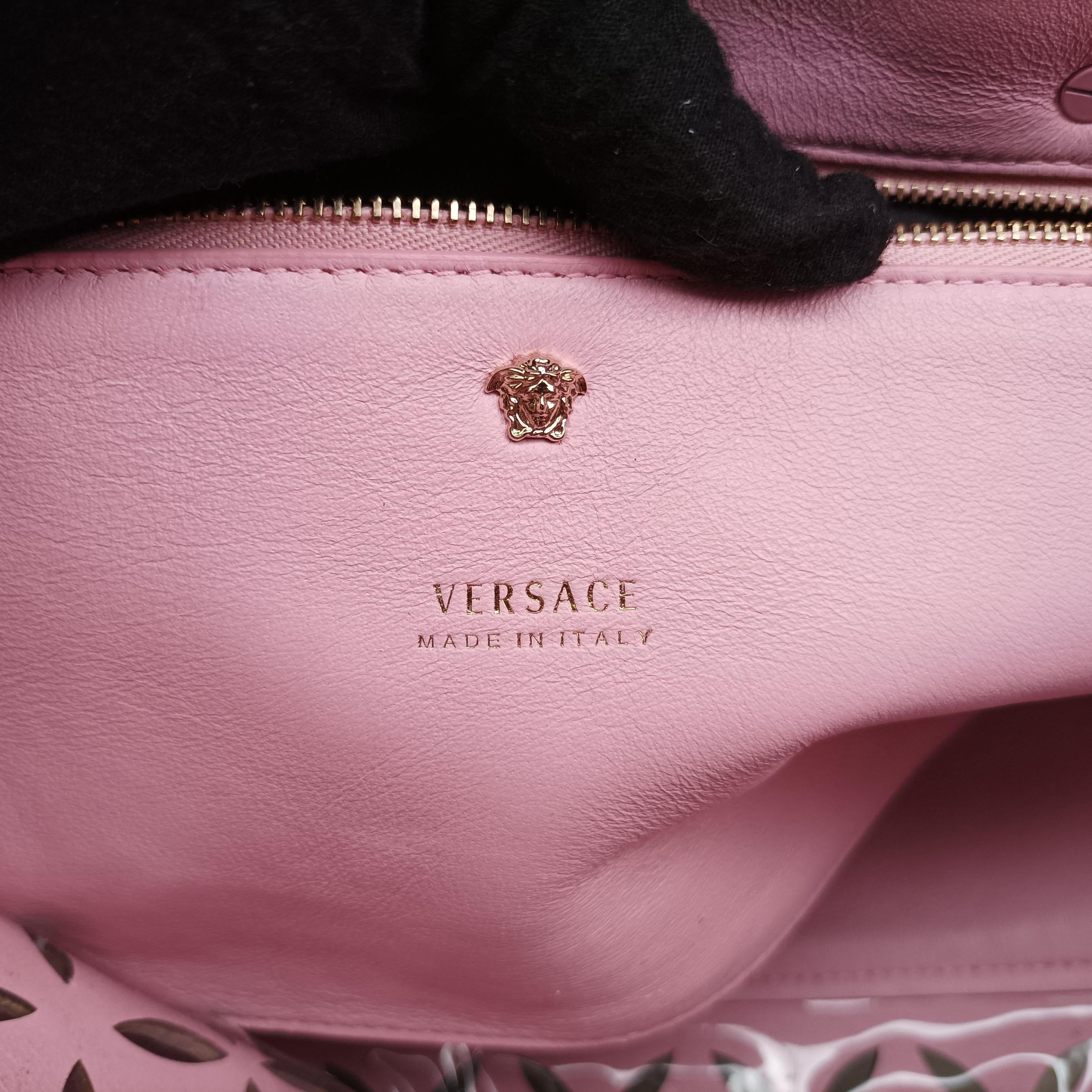 Pre-owned VERSACE Medusa Pink leather  shoulderbag | stylenewstar