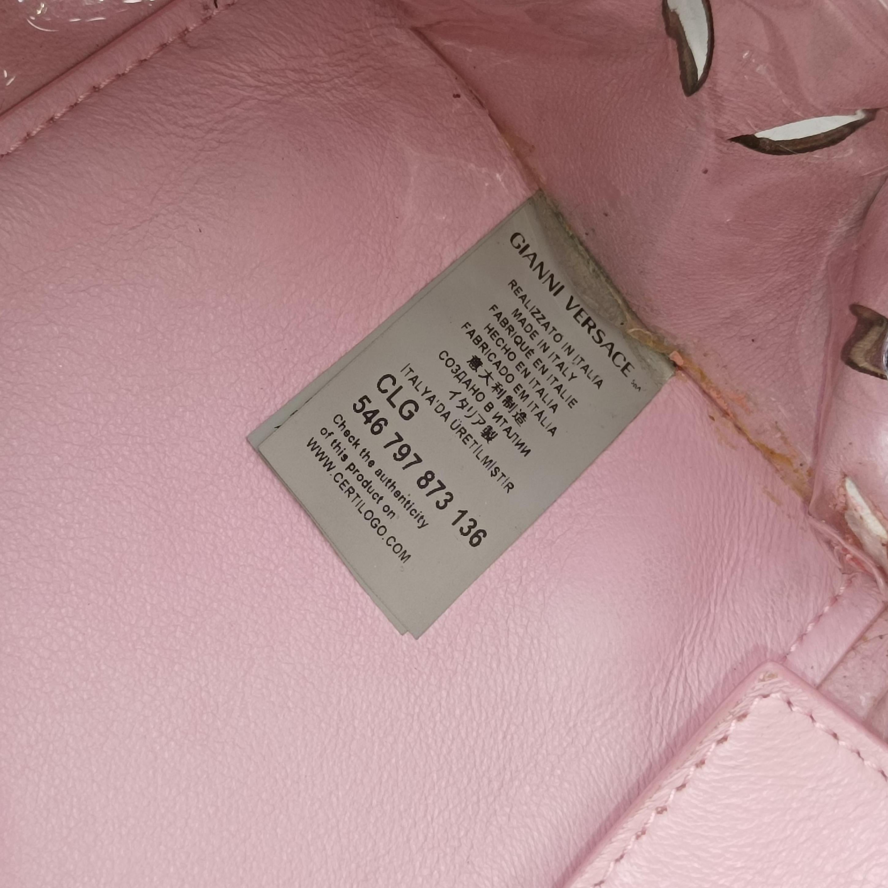 Pre-owned VERSACE Medusa Pink leather  shoulderbag | stylenewstar