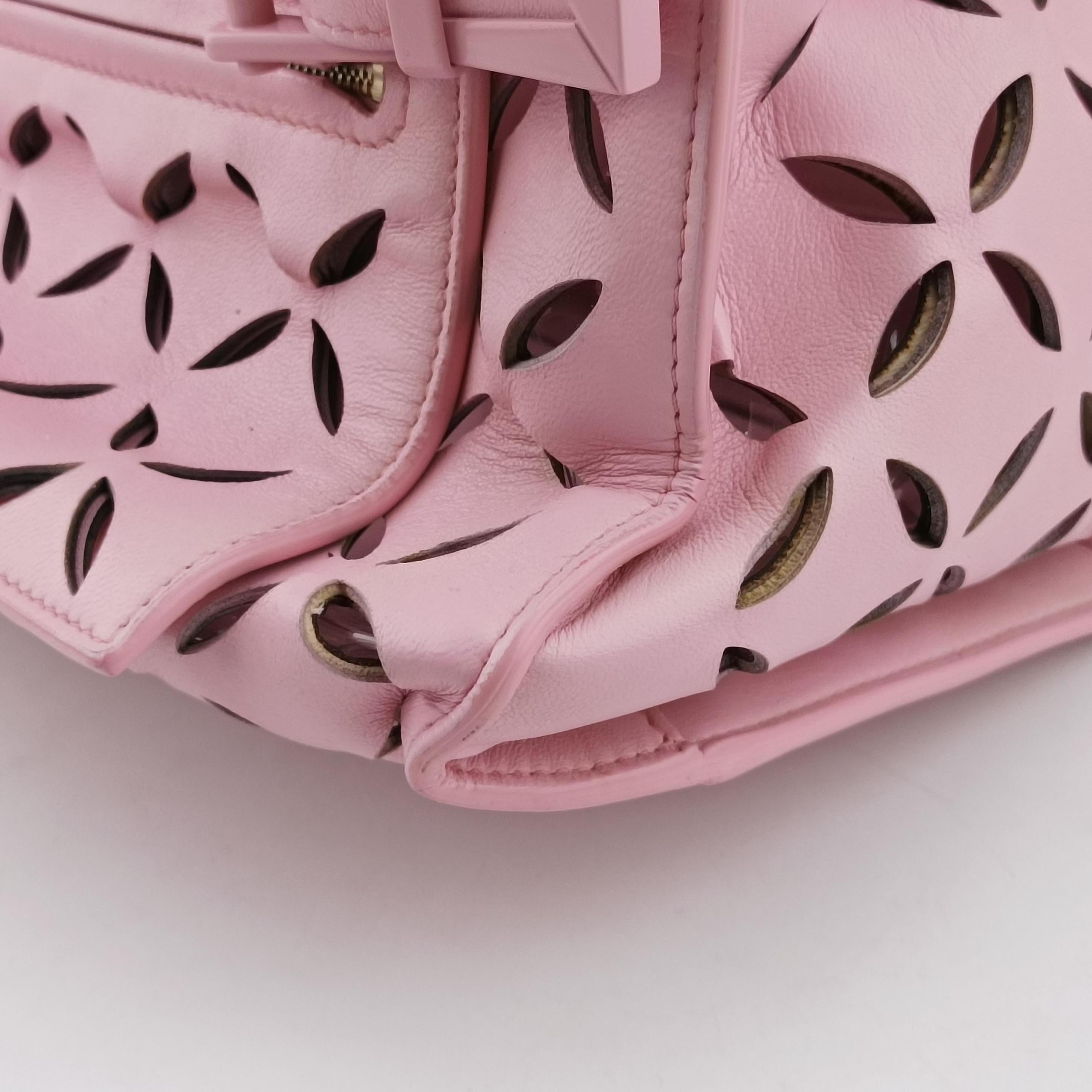 Pre-owned VERSACE Medusa Pink leather  shoulderbag | stylenewstar