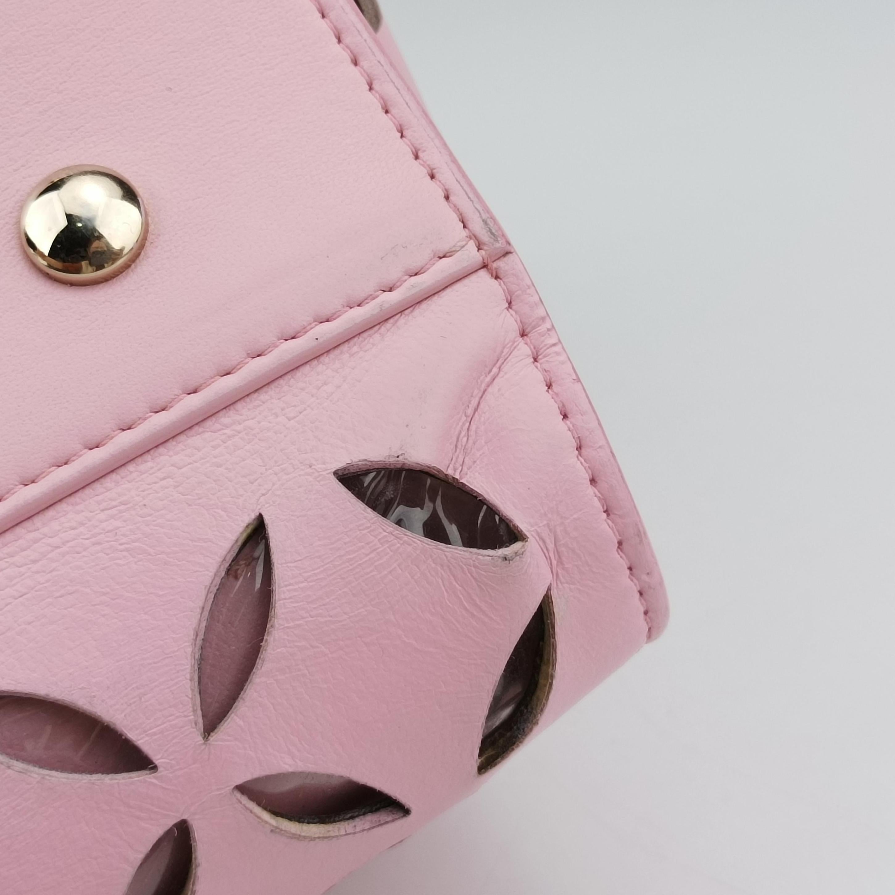 Pre-owned VERSACE Medusa Pink leather  shoulderbag | stylenewstar