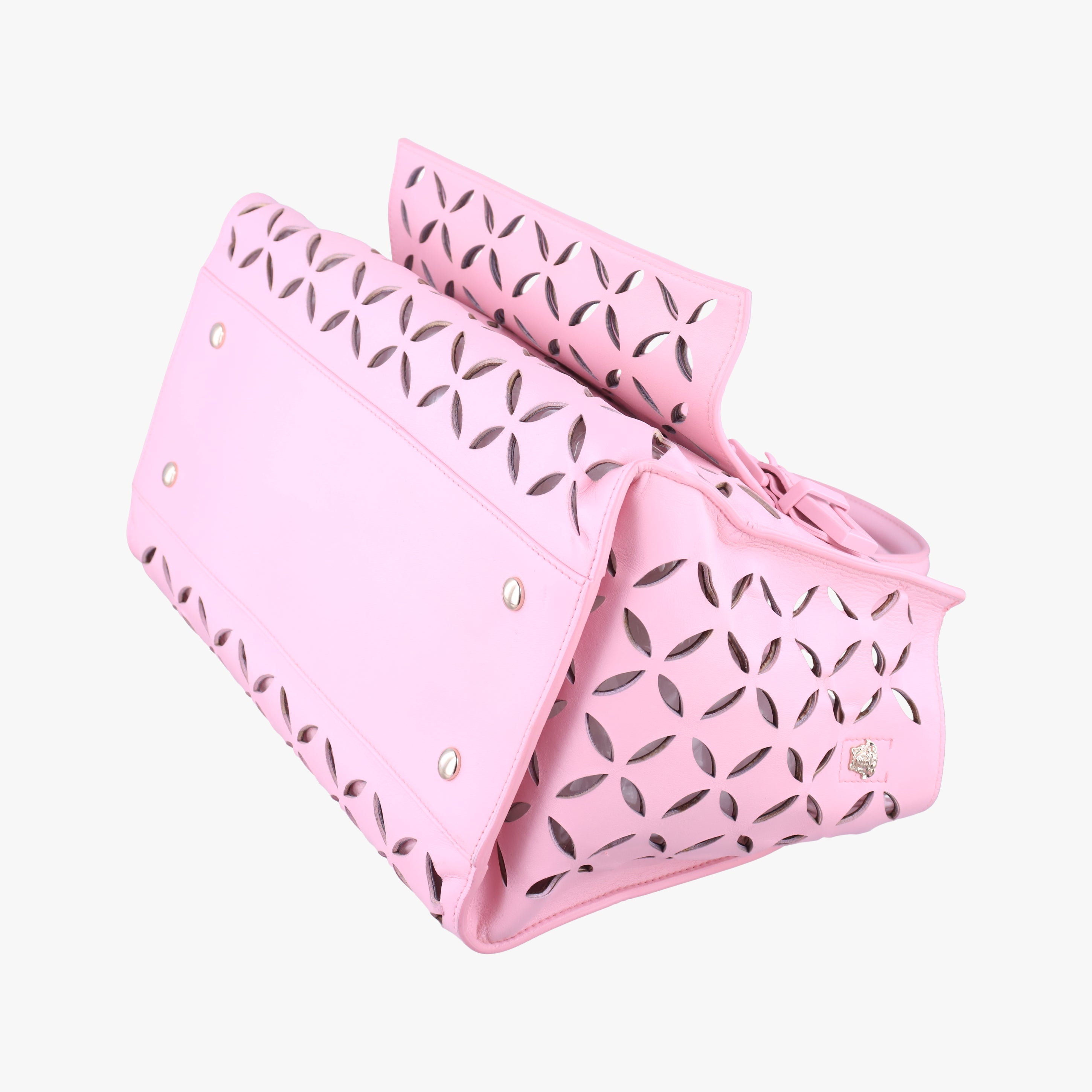 Pre-owned VERSACE Medusa Pink leather  shoulderbag | stylenewstar