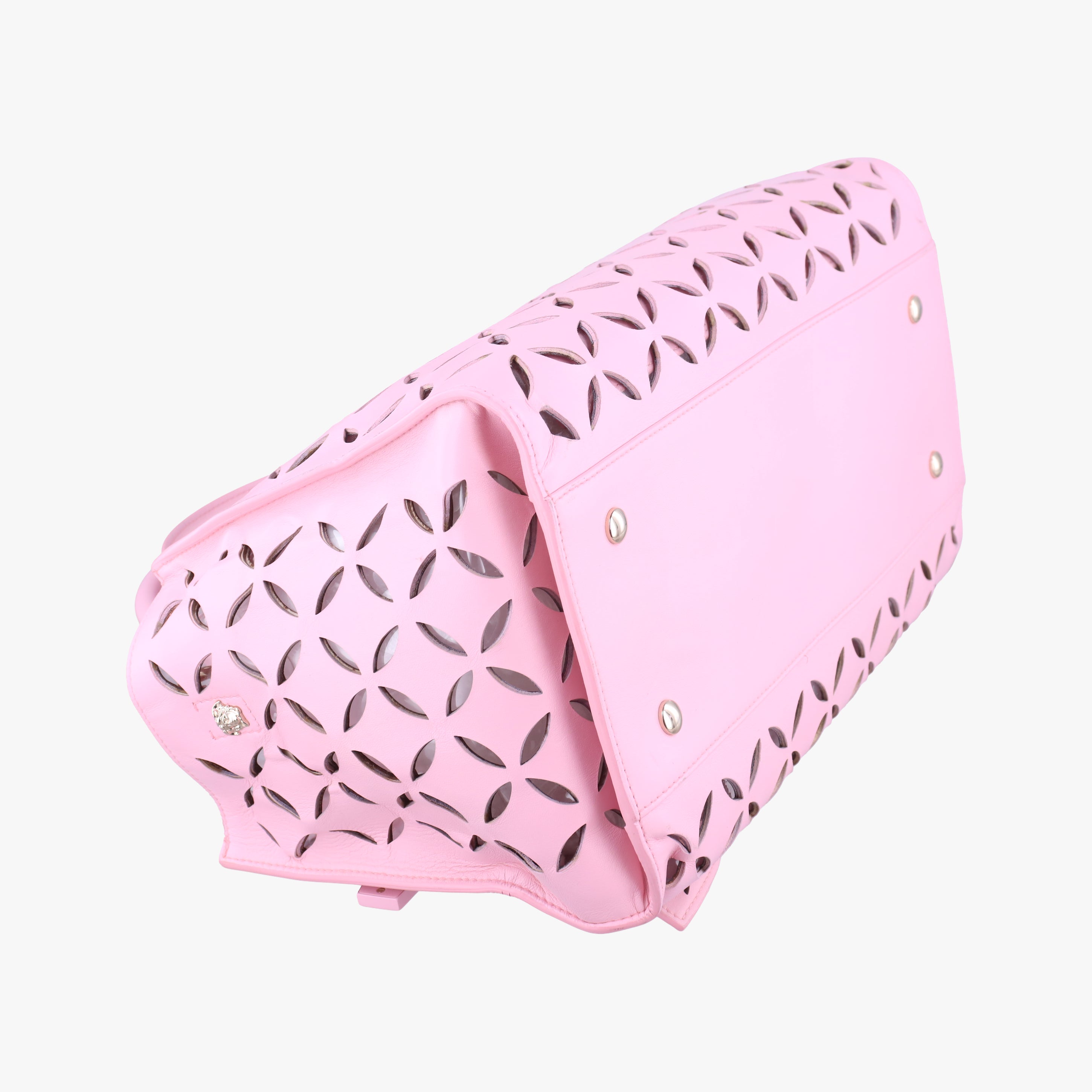 Pre-owned VERSACE Medusa Pink leather  shoulderbag | stylenewstar