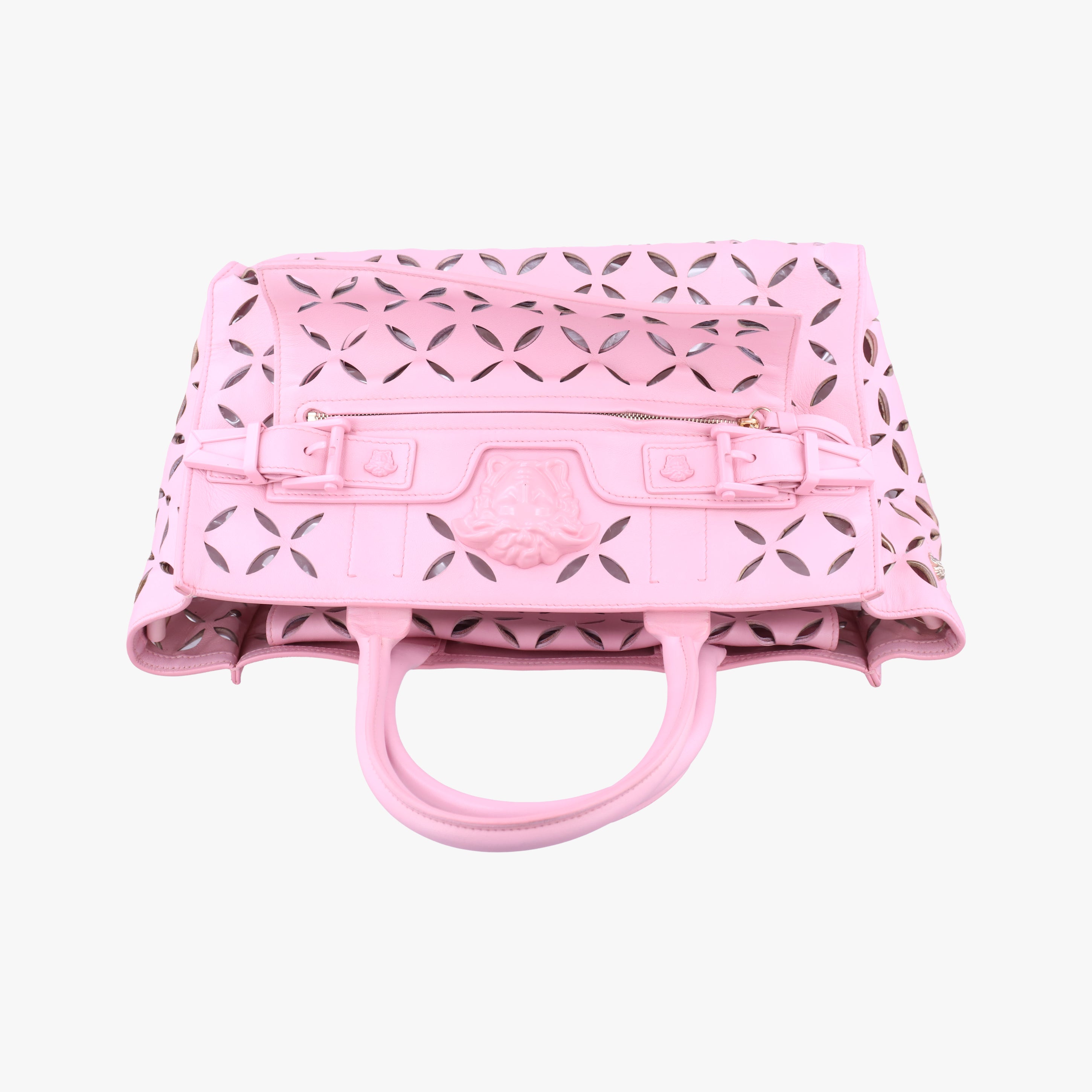Pre-owned VERSACE Medusa Pink leather  shoulderbag | stylenewstar