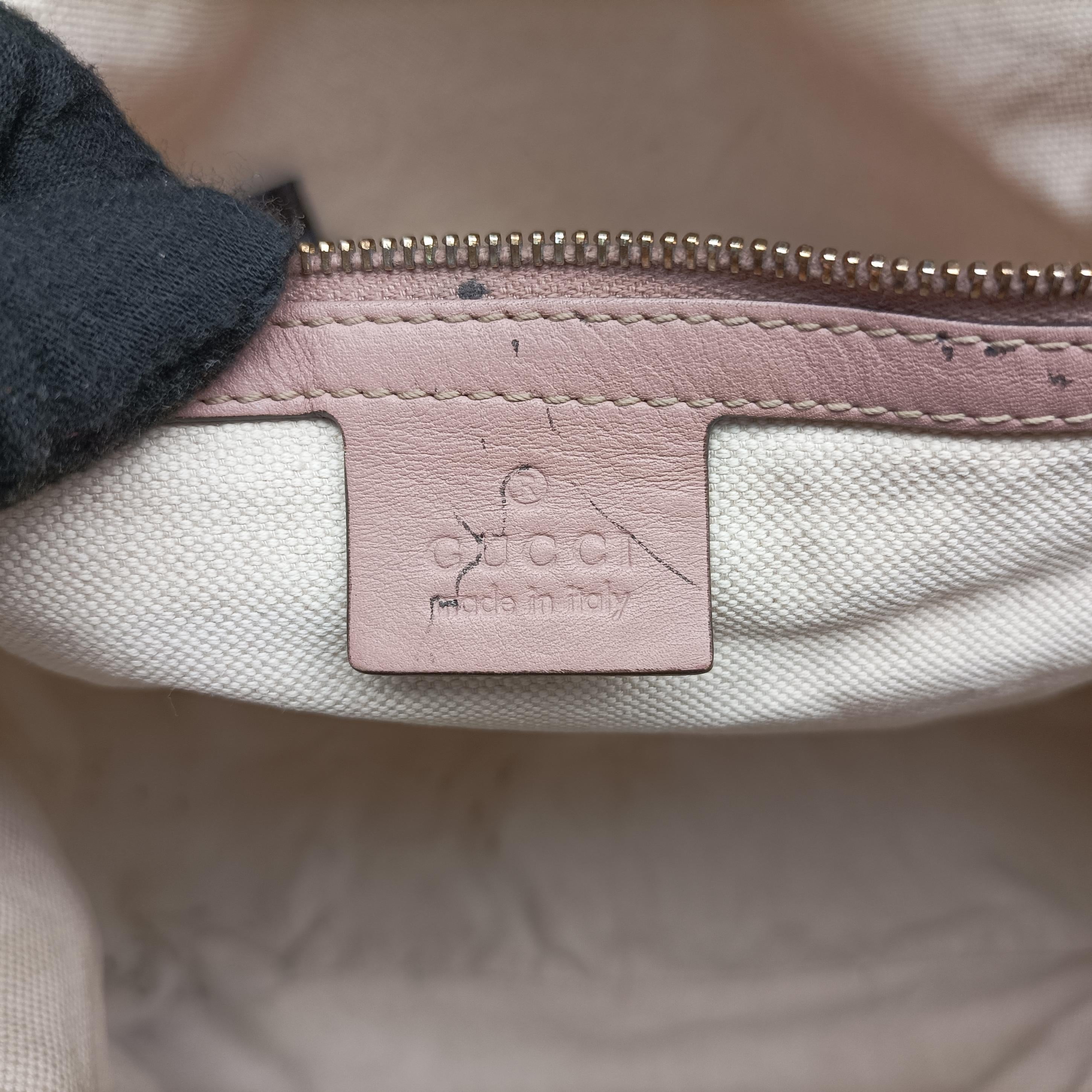 Pre-owned Gucci Bree Pink Leather 323671 shoulderbag | stylenewstar