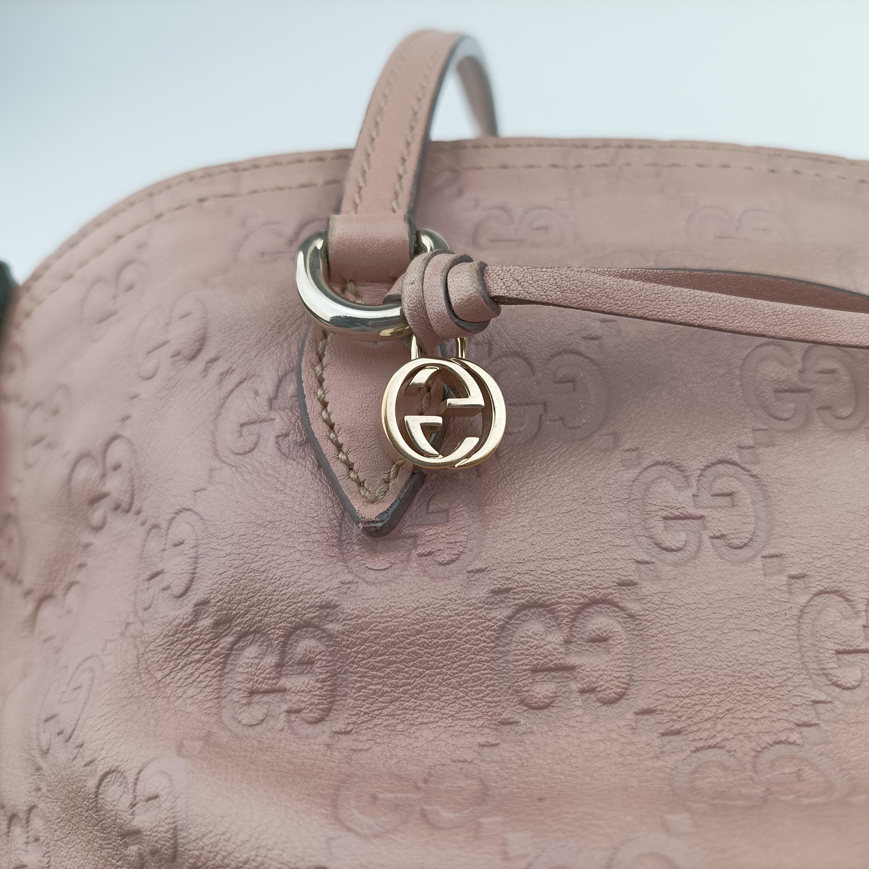 Pre-owned Gucci Bree Pink Leather 323671 shoulderbag | stylenewstar