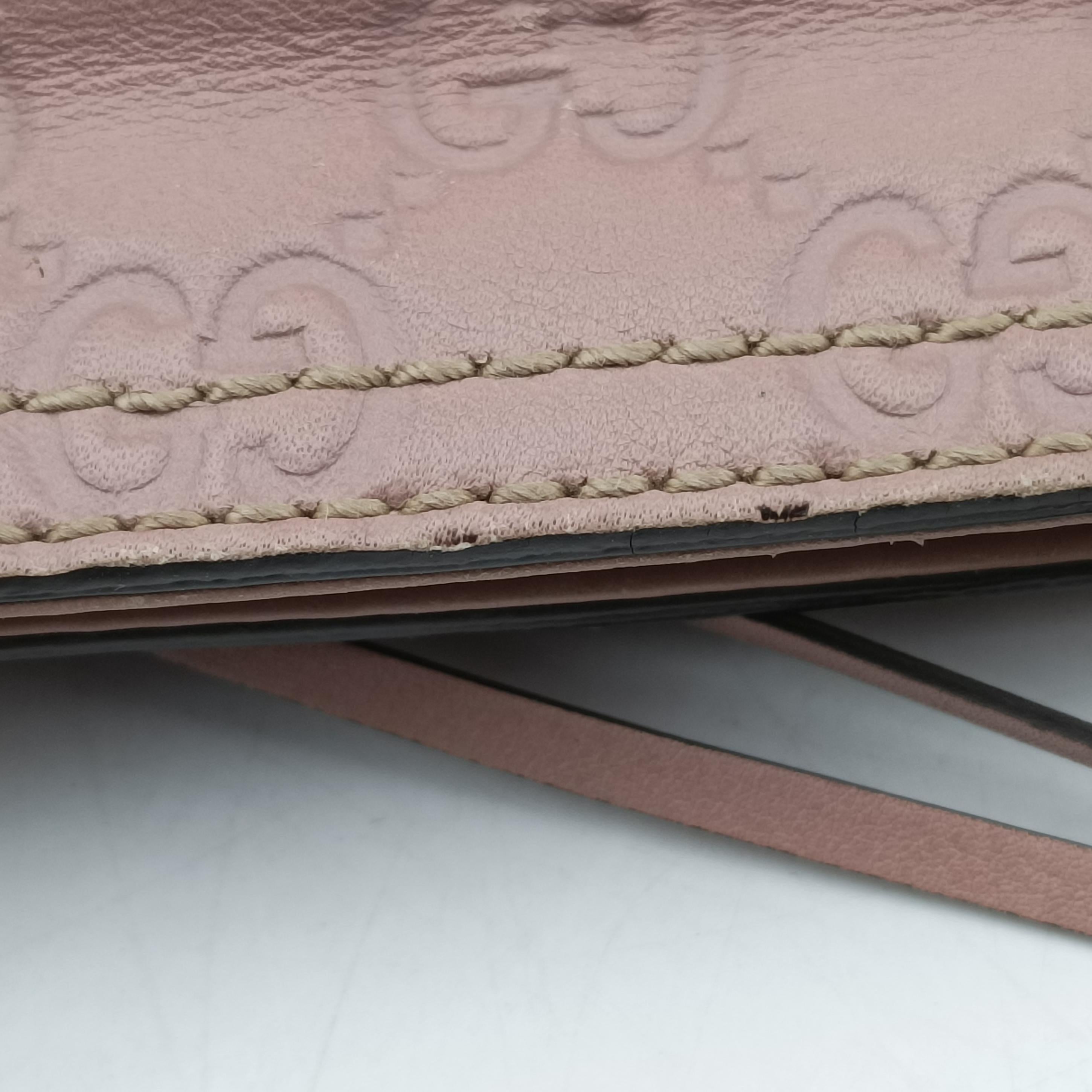 Pre-owned Gucci Bree Pink Leather 323671 shoulderbag | stylenewstar