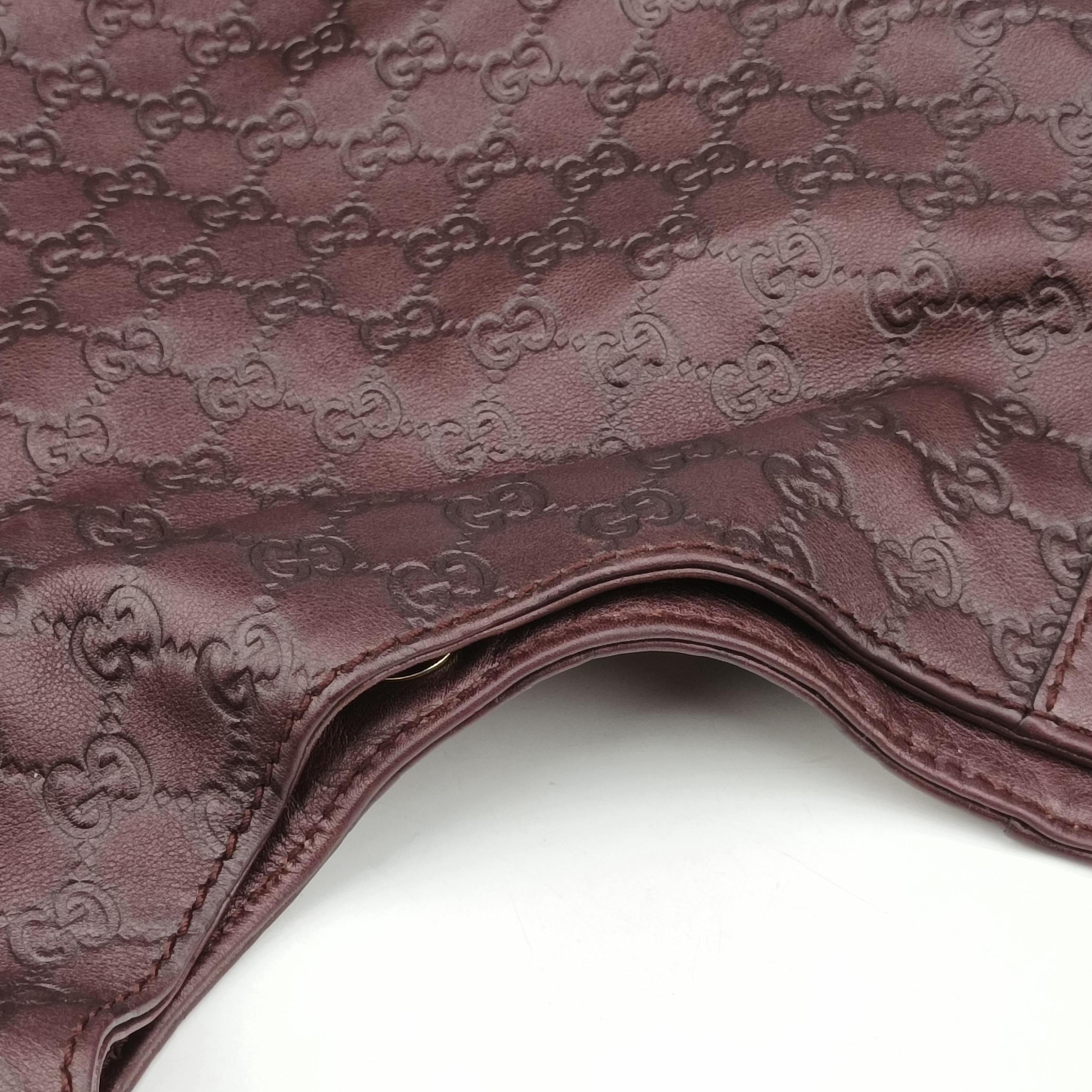 Pre-owned Gucci Charlotte Hobo Burgundy leather 203504 handbag | stylenewstar