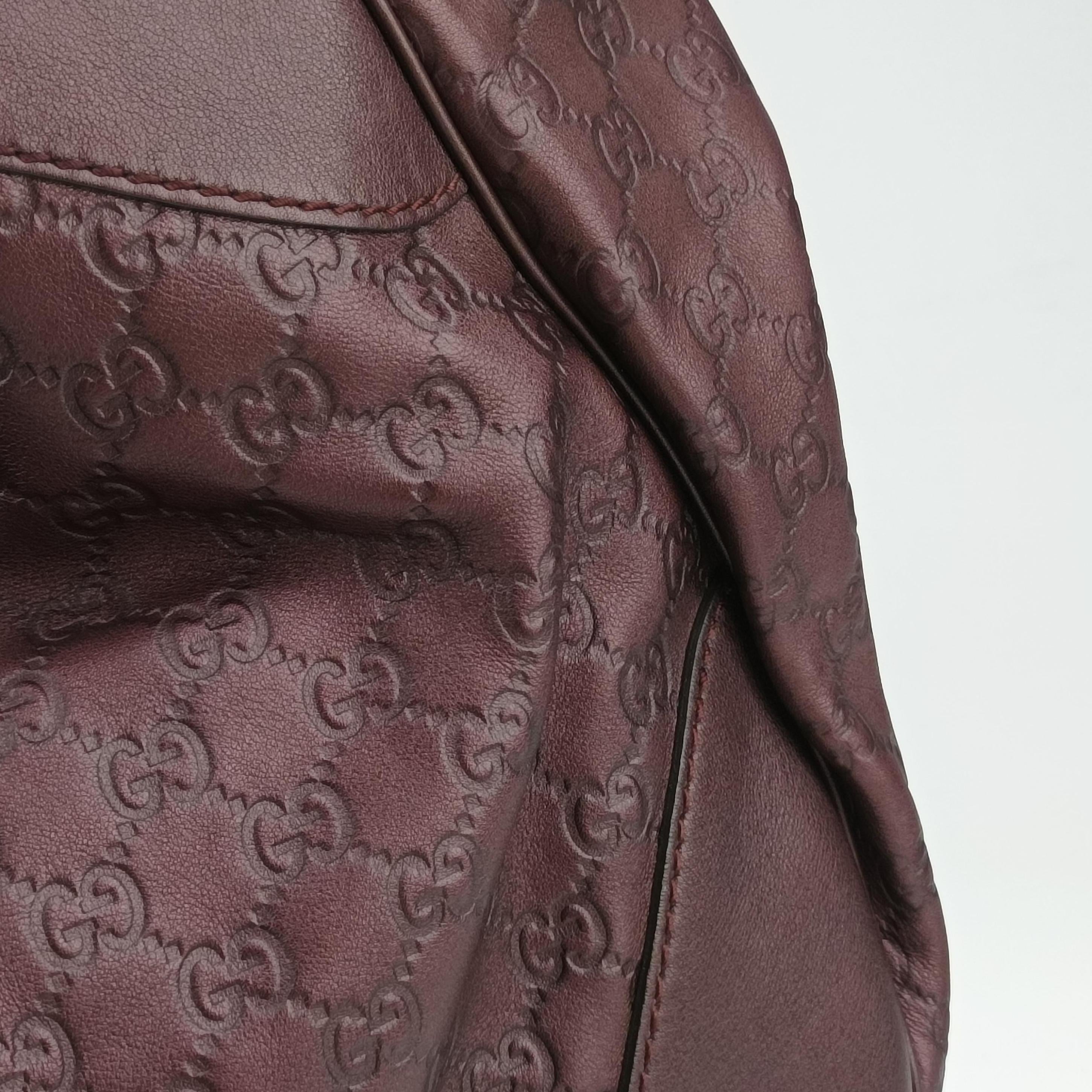 Pre-owned Gucci Charlotte Hobo Burgundy leather 203504 handbag | stylenewstar