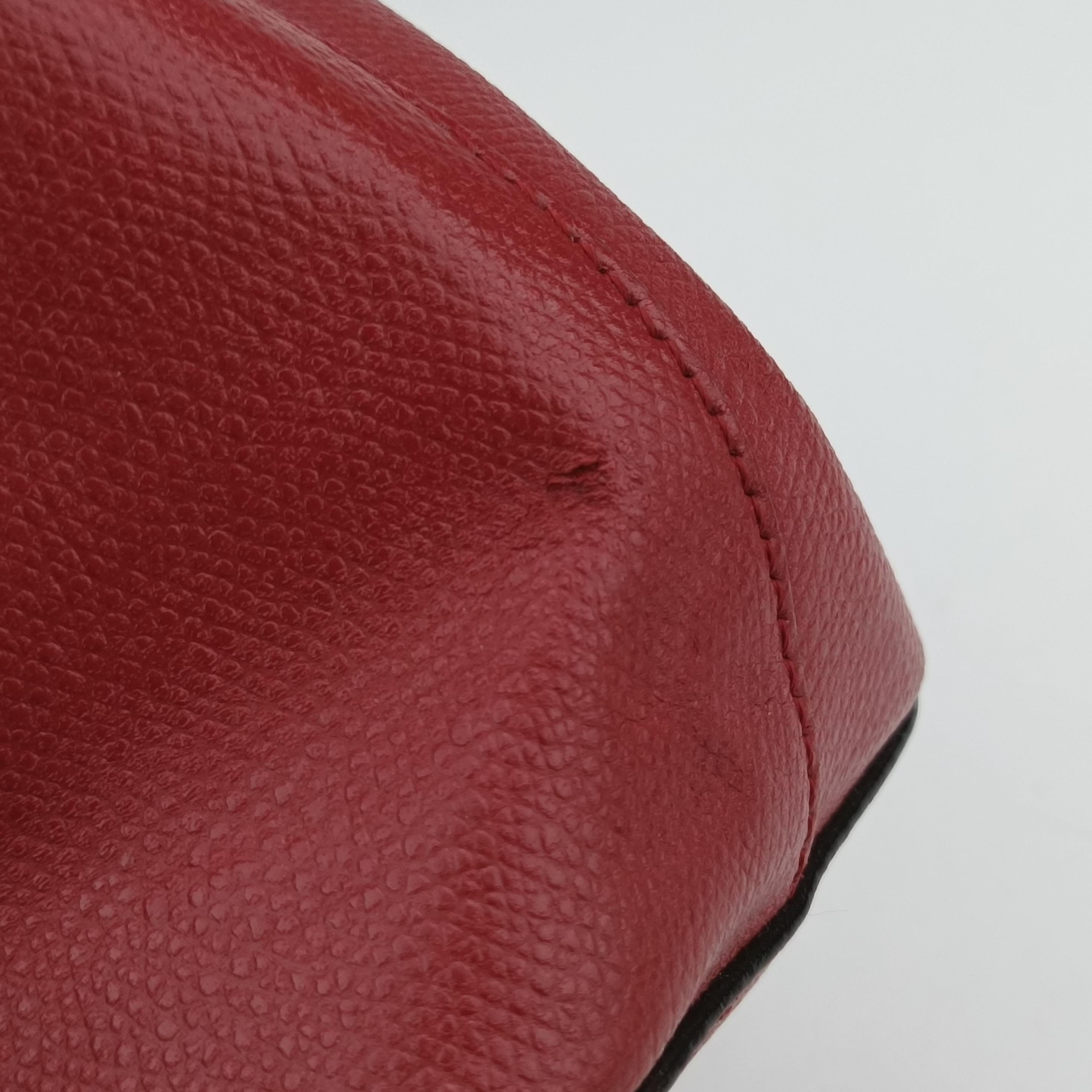 Pre-owned Fendi Mon Tresor Mini Bucket Red Leather 8BS010 shoulderbag | stylenewstar
