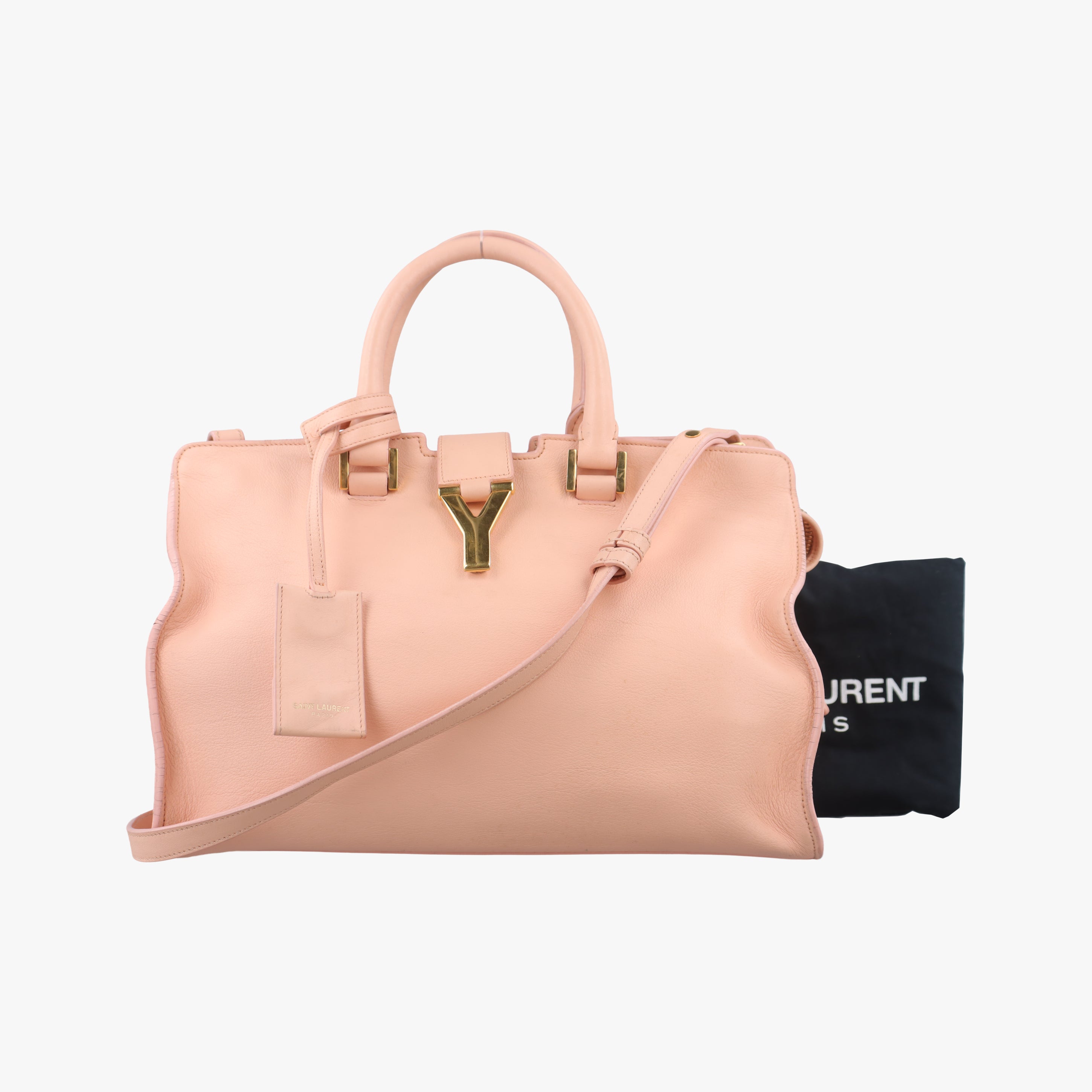 Pre-owned Yves Saint Laurent Y Ligne Petit Cabas Pink Leather 311210 shoulderbag | stylenewstar