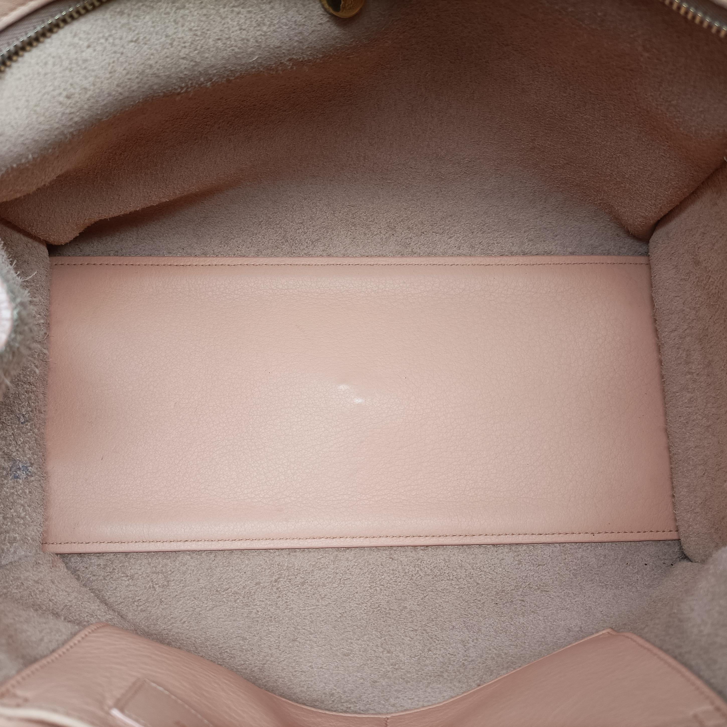 Pre-owned Yves Saint Laurent Y Ligne Petit Cabas Pink Leather 311210 shoulderbag | stylenewstar