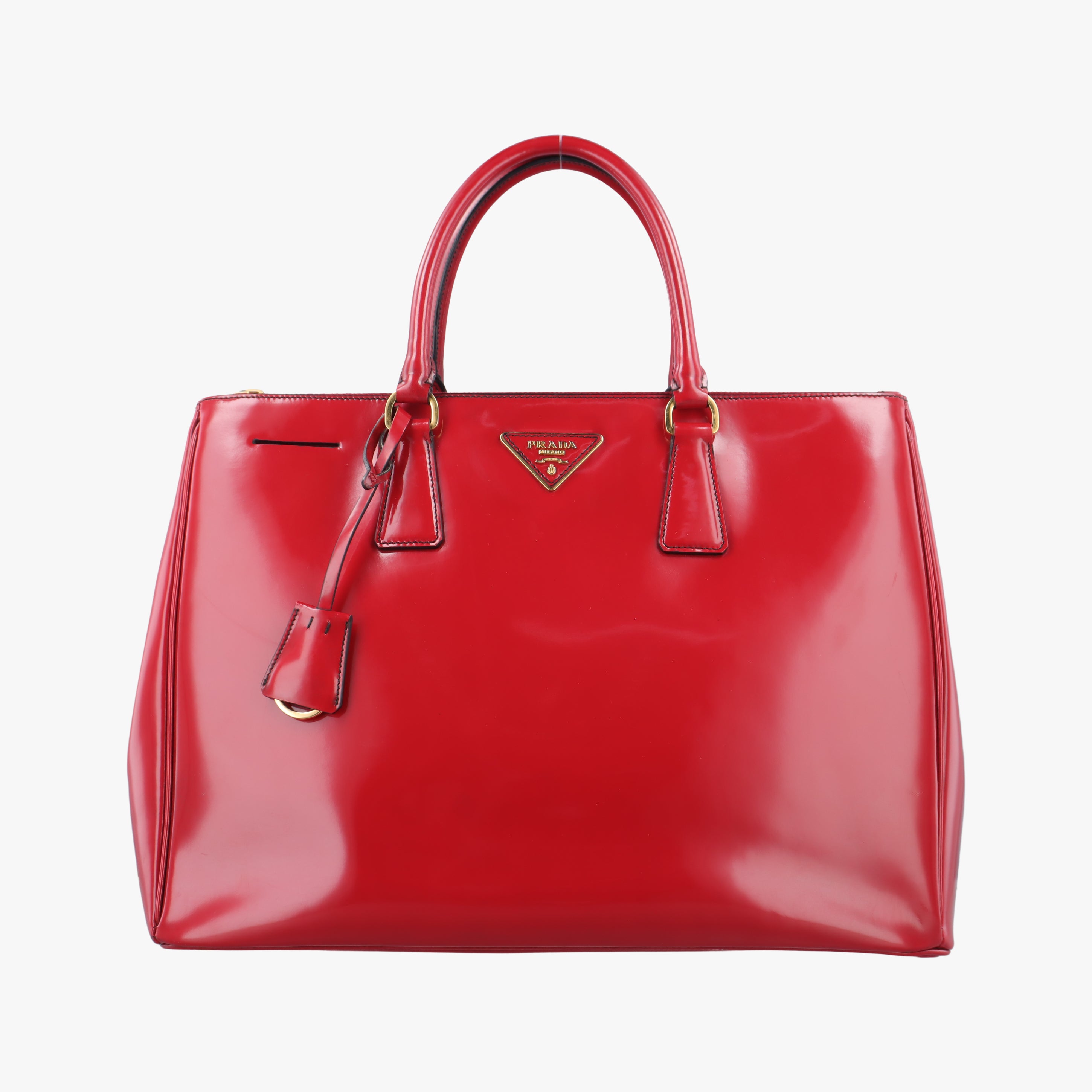 Vintage Prada Galleria Red patent  handbag | stylenewstar