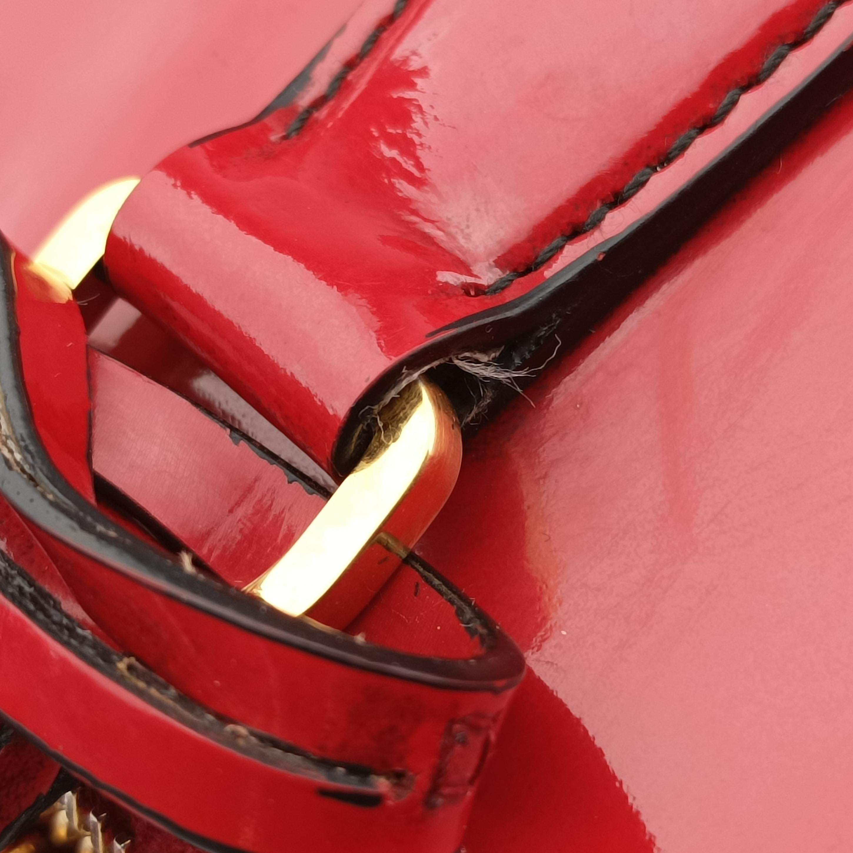 Vintage Prada Galleria Red patent  handbag | stylenewstar