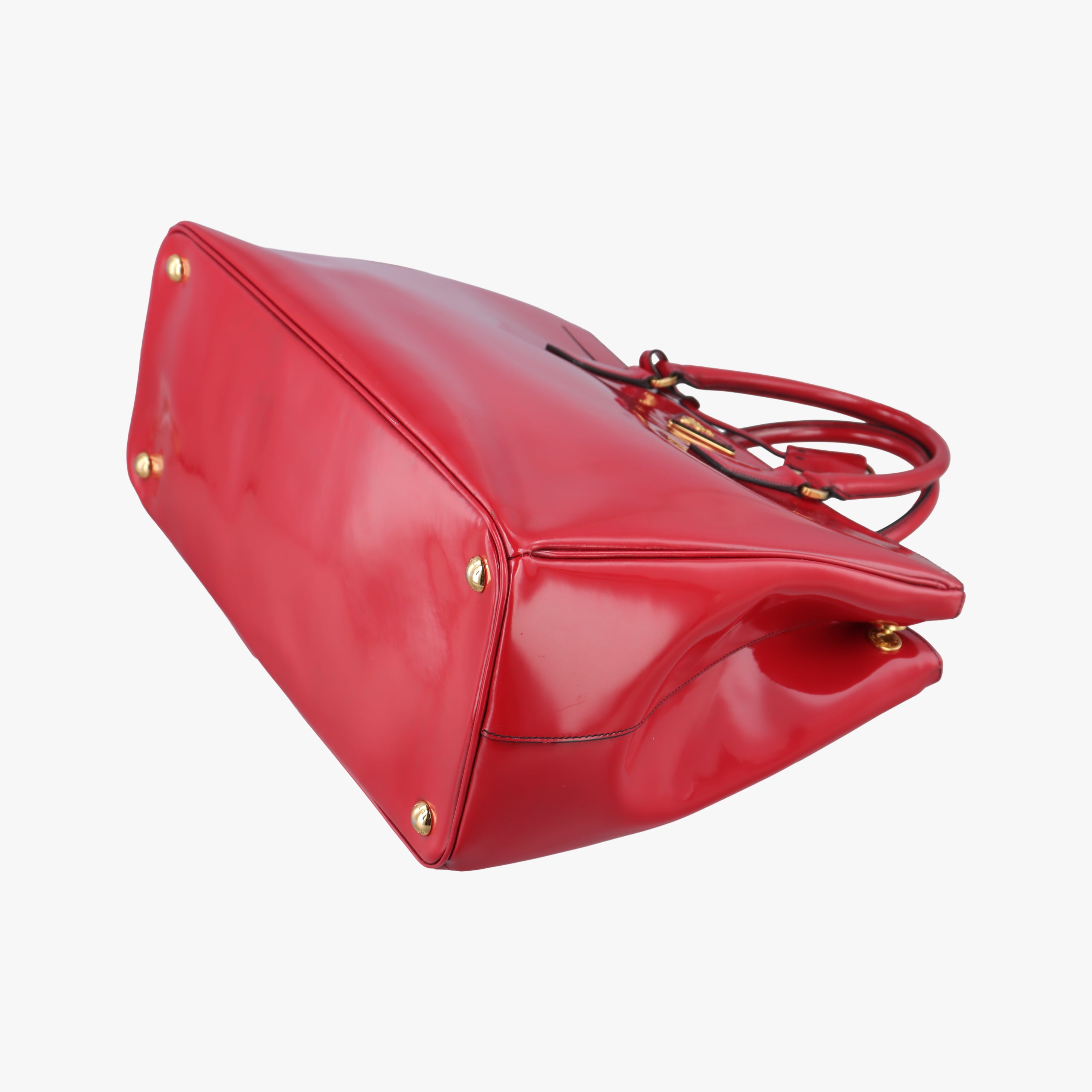 Vintage Prada Galleria Red patent  handbag | stylenewstar