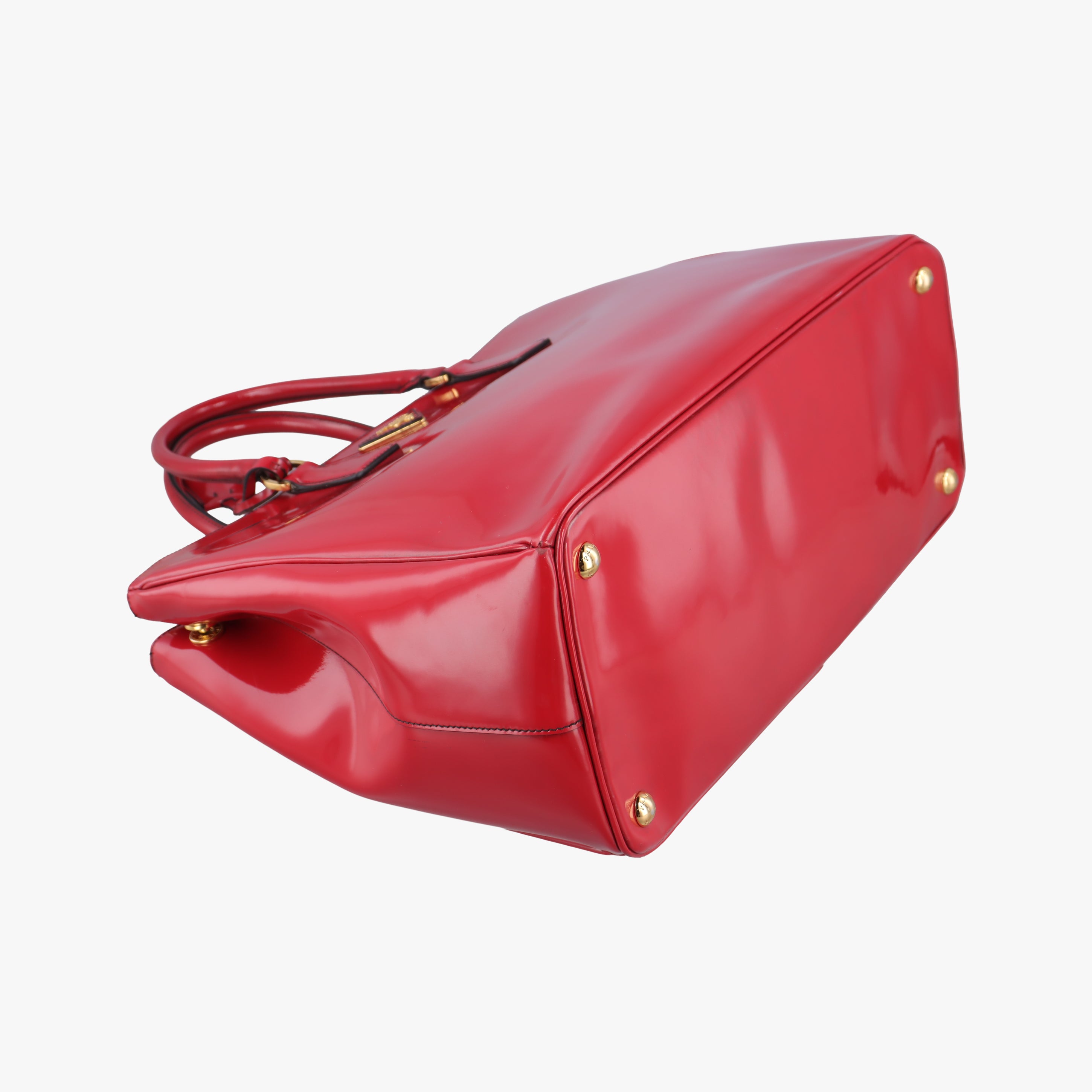 Vintage Prada Galleria Red patent  handbag | stylenewstar