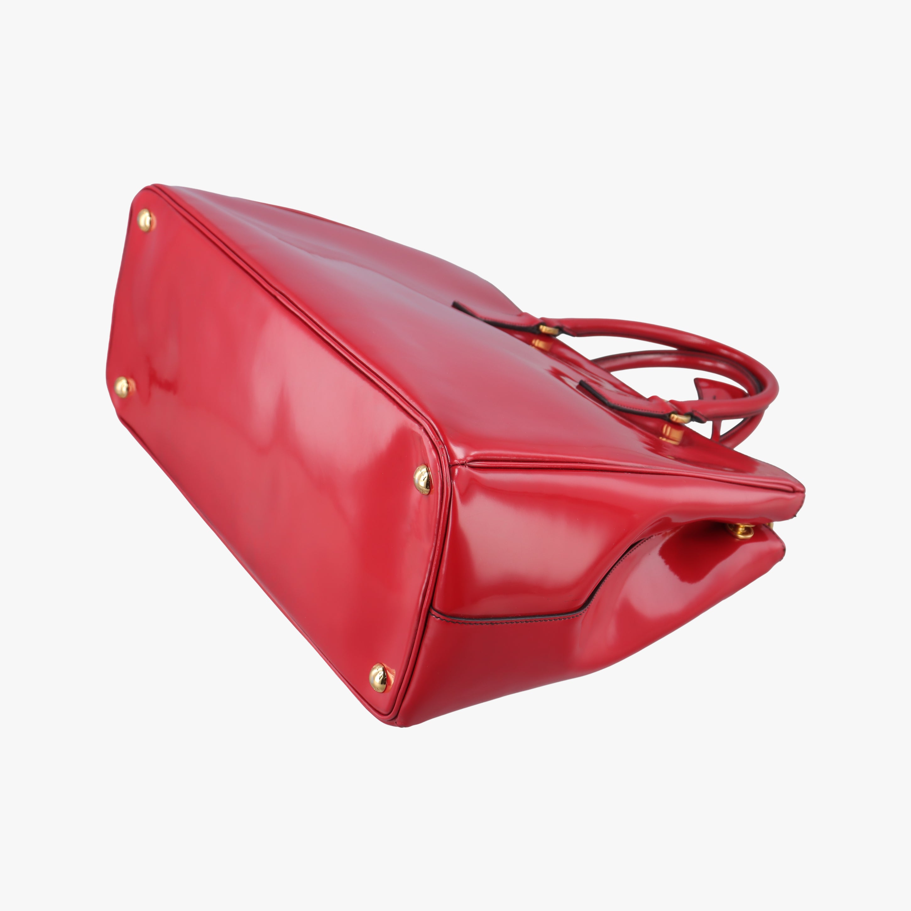 Vintage Prada Galleria Red patent  handbag | stylenewstar