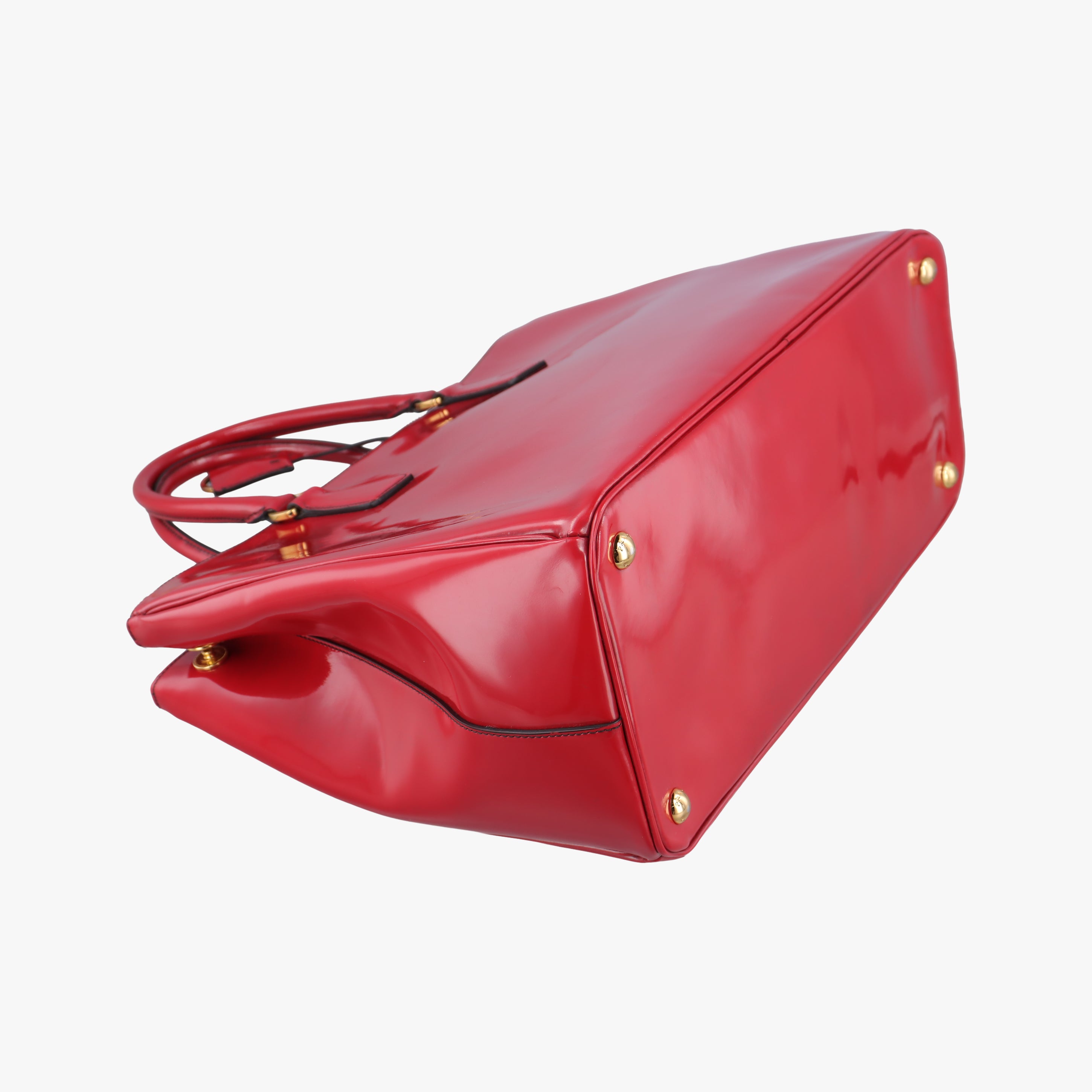 Vintage Prada Galleria Red patent  handbag | stylenewstar